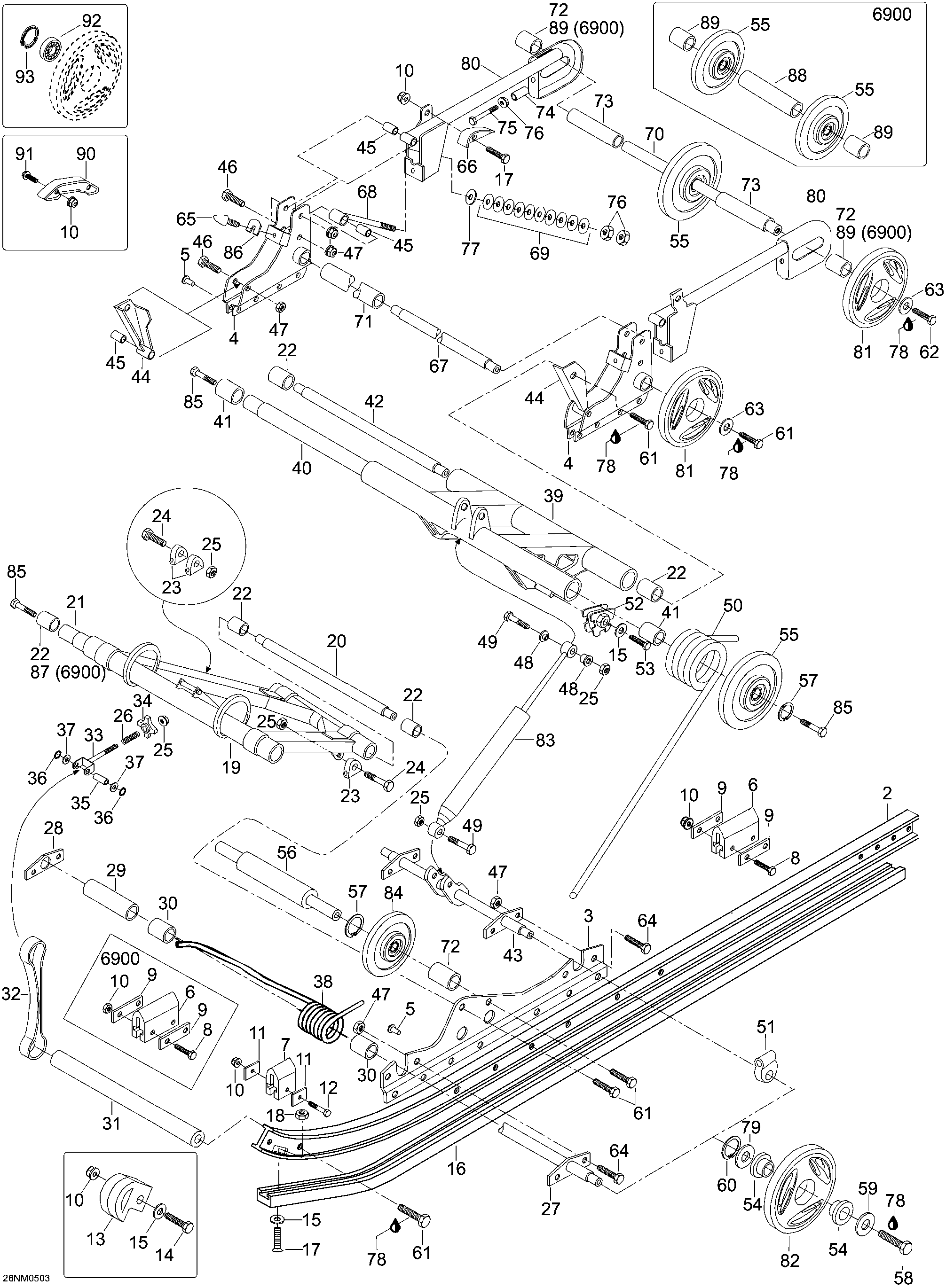 Схема узла: Rear Suspension, 6900