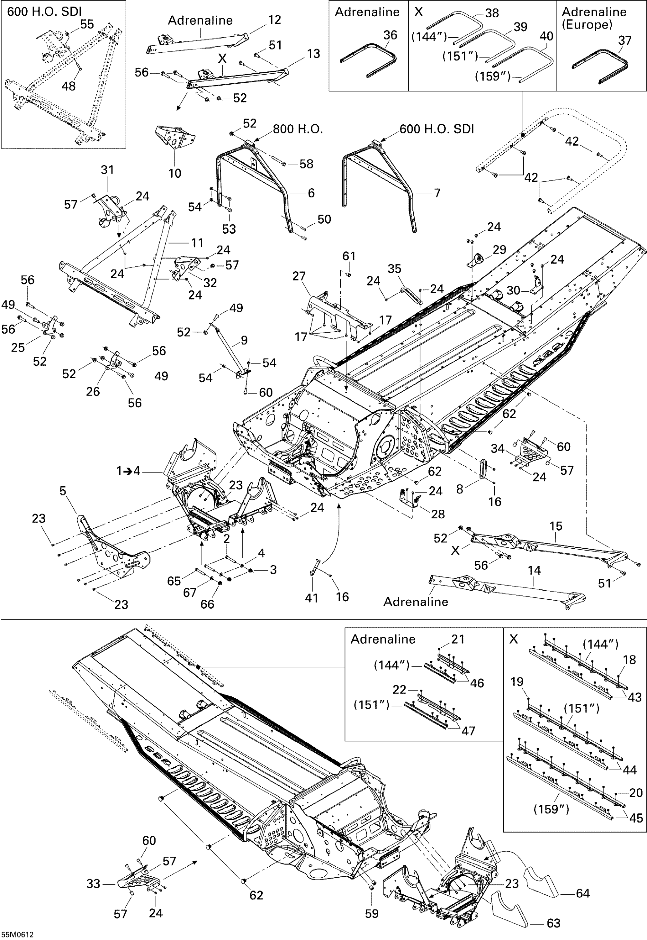 Схема узла: Frame and Components 800HO