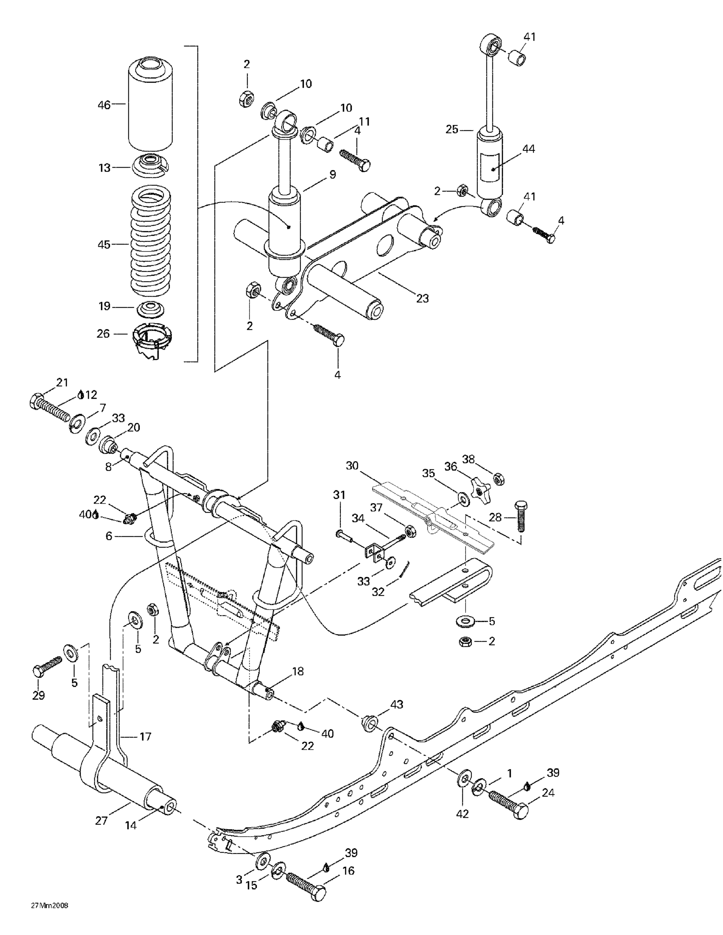Схема узла: Front Arm, Rear Suspension