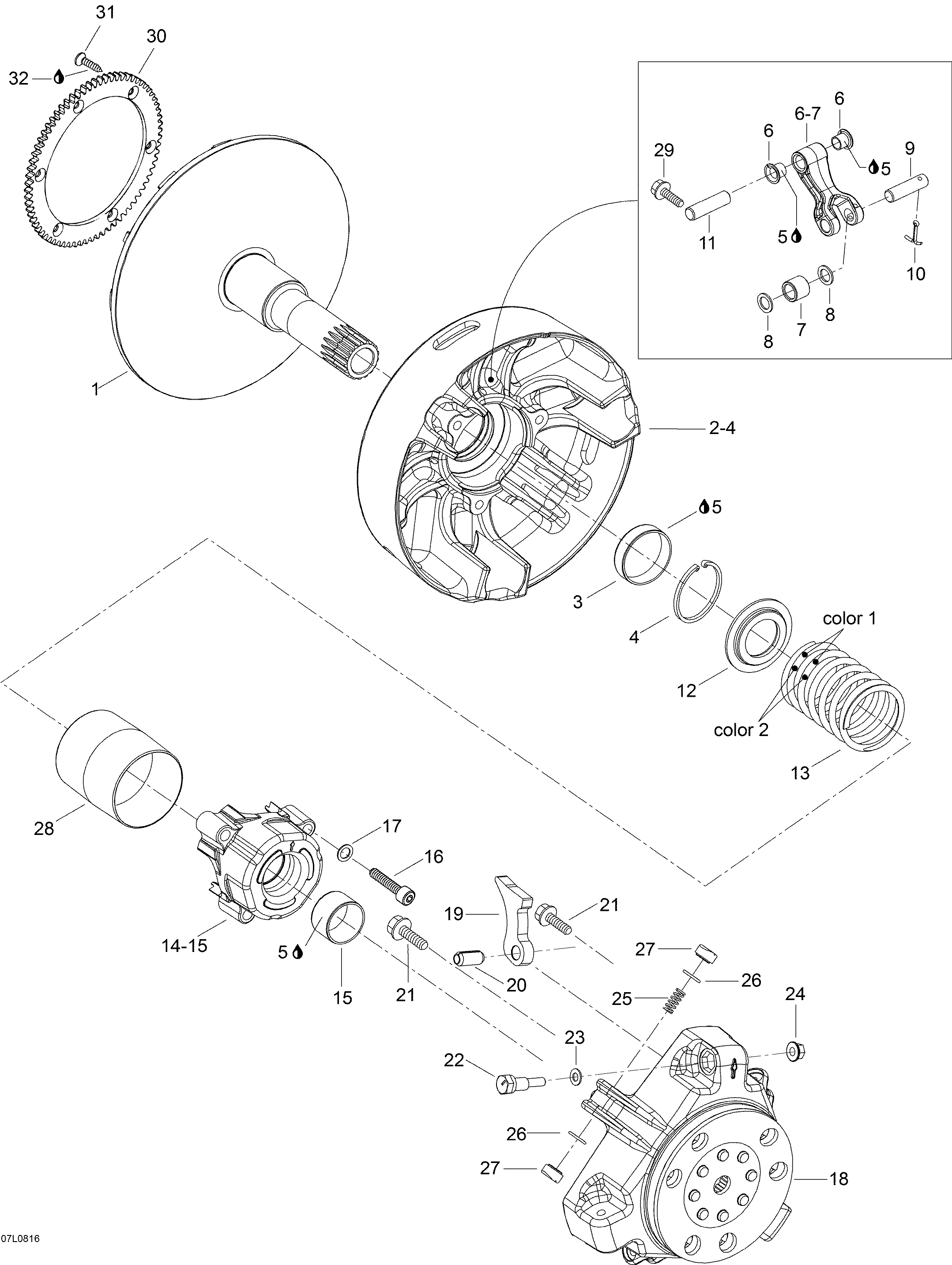 Схема узла: Drive Pulley