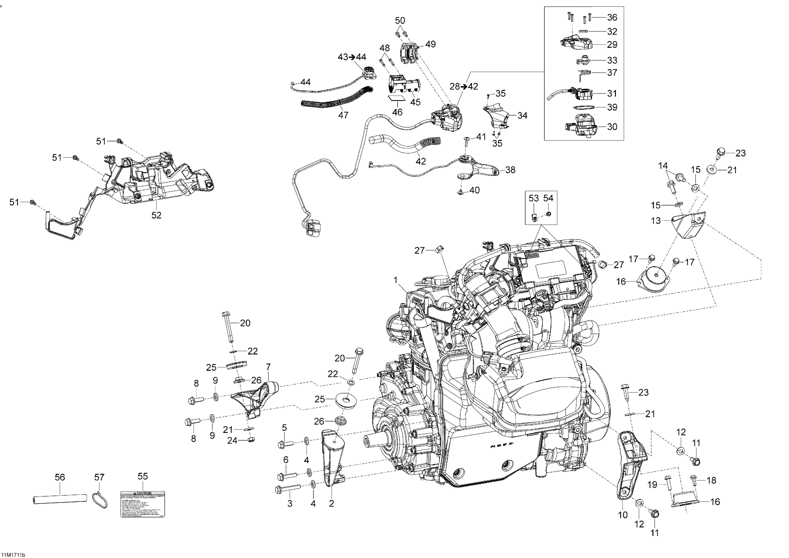 Схема узла: Engine And Engine Support - 1200 4-TEC