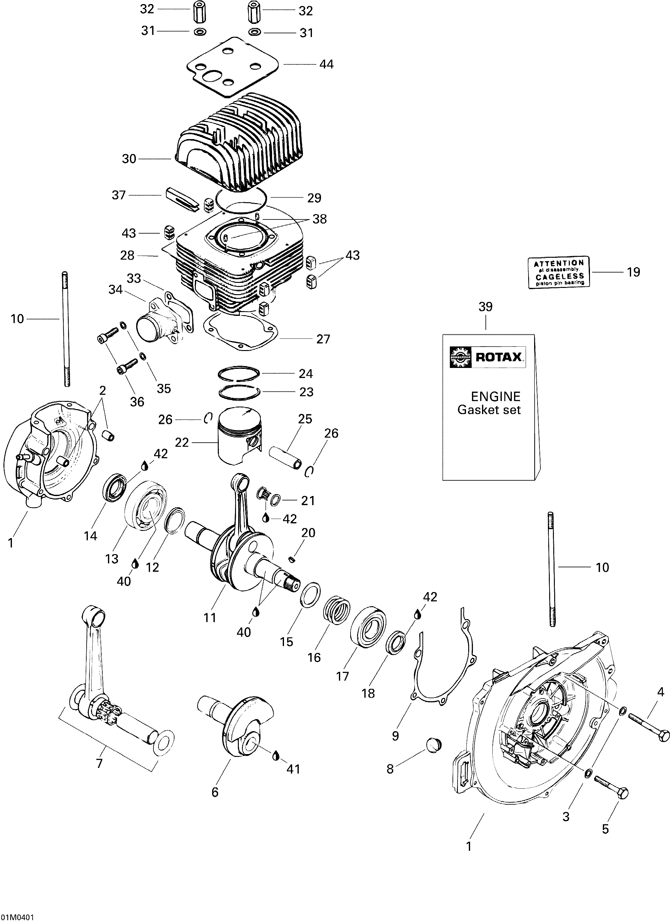 Схема узла: Crankcase And Cylinder