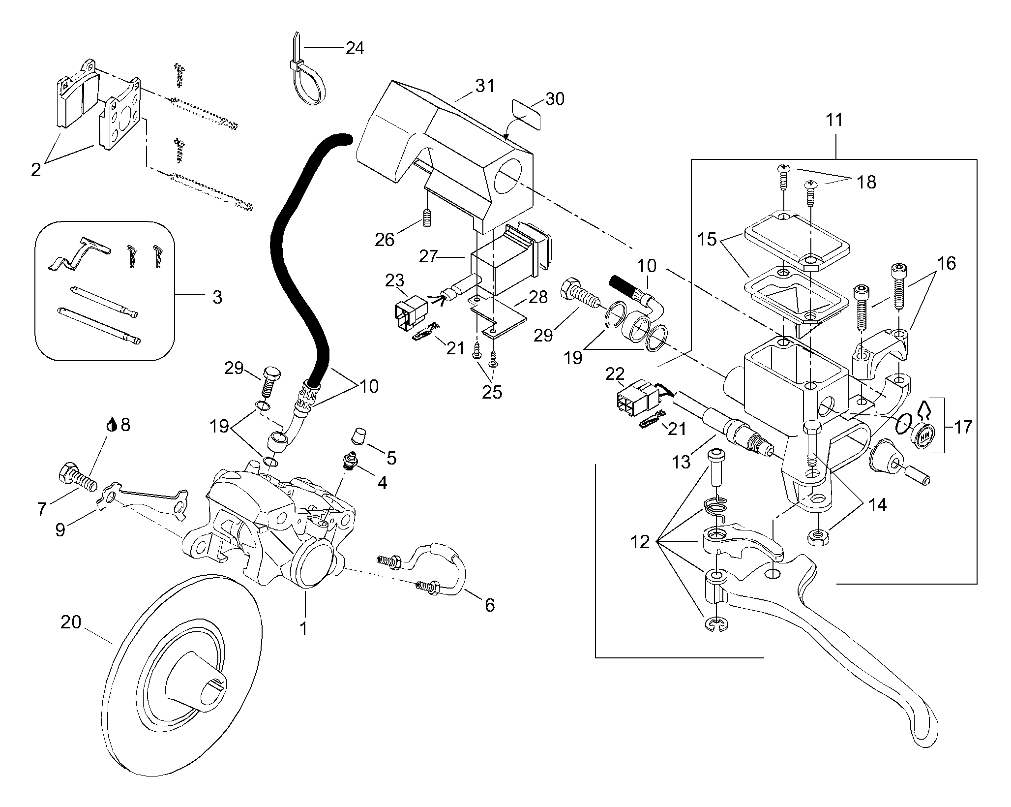 Схема узла: Brake Assy