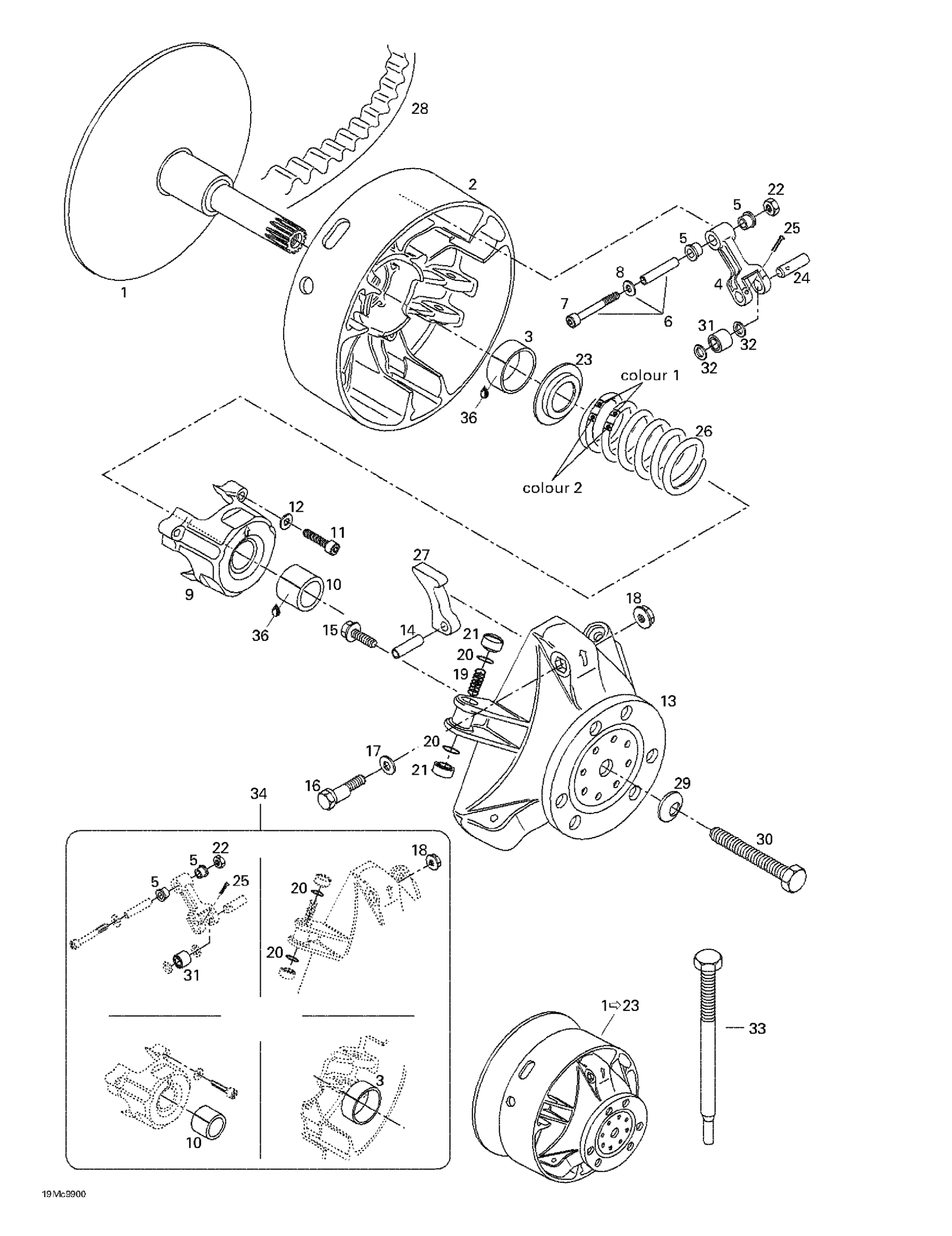 Схема узла: Drive Pulley