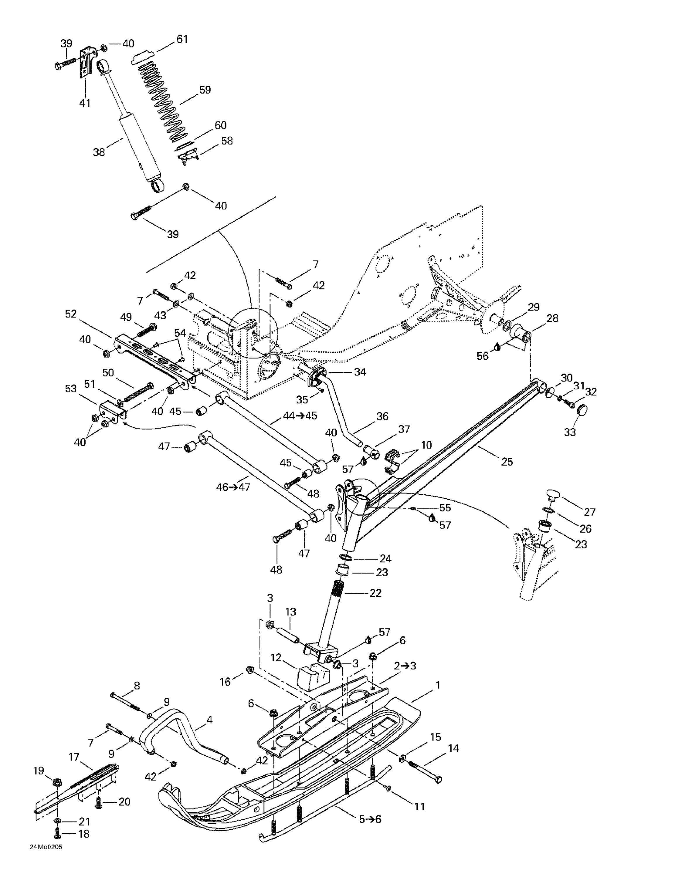 Front Suspension And Ski