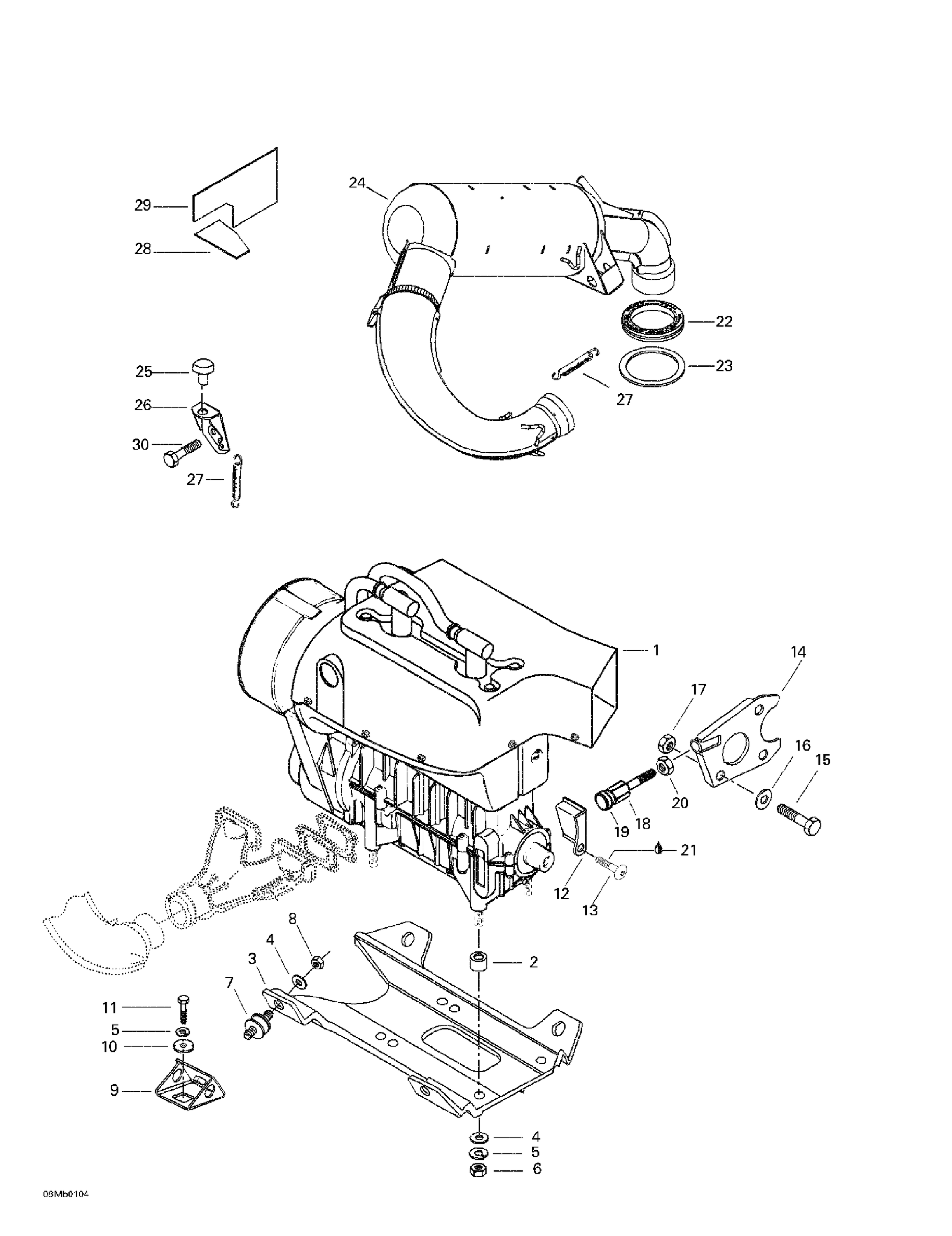 Схема узла: Engine Support And Muffler