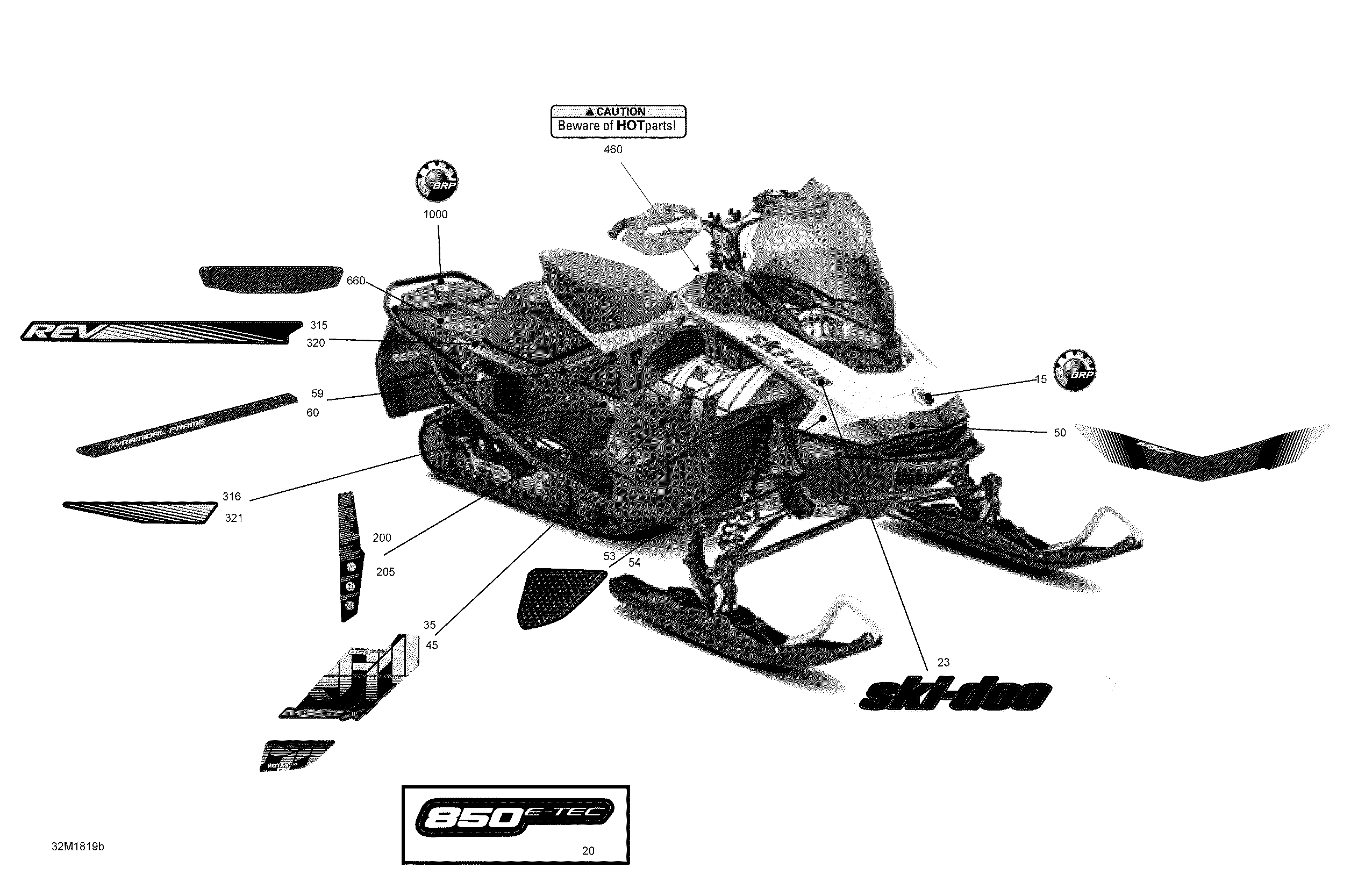 Decals MXZ - 850E-TEC - Package X