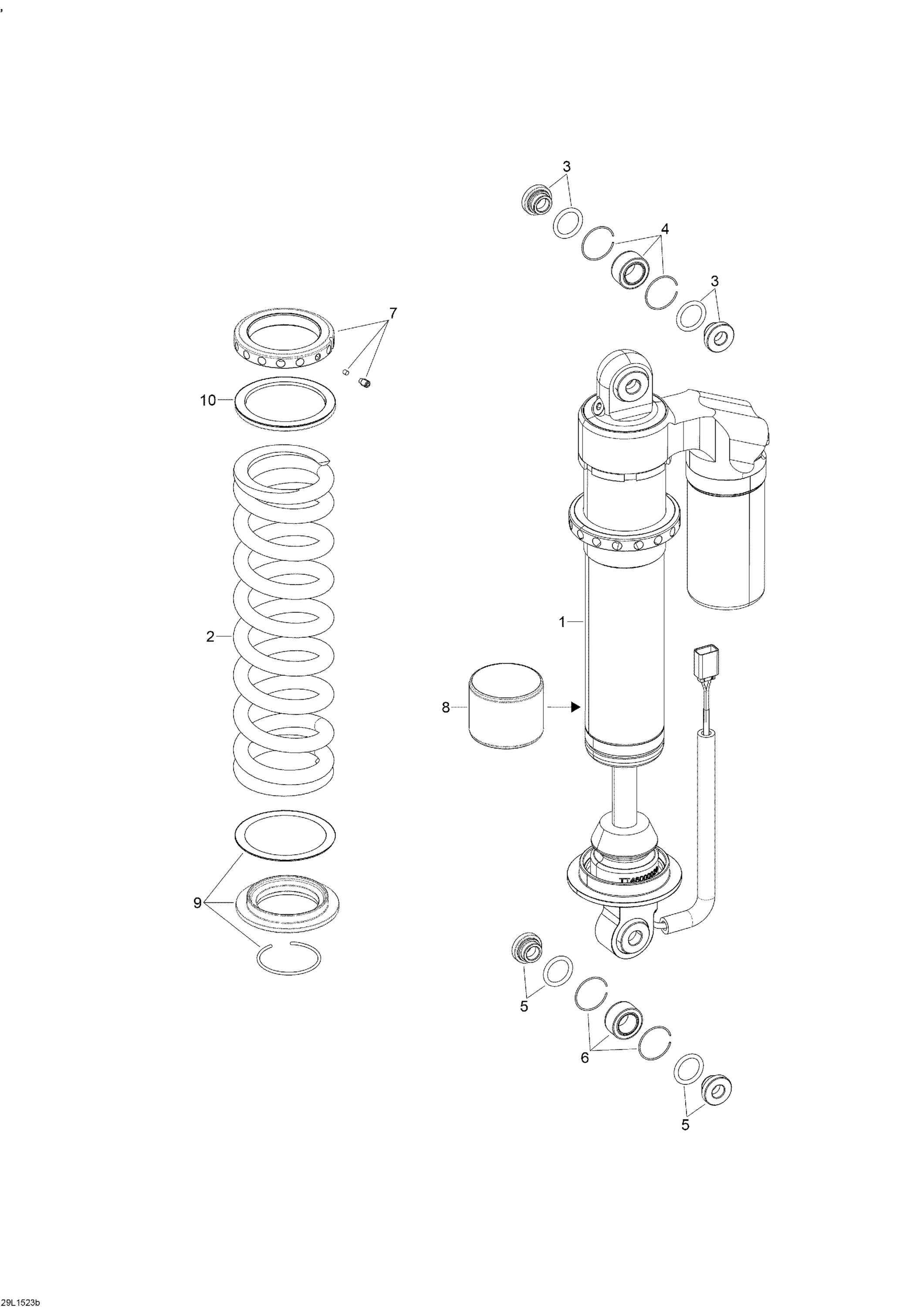 Схема узла: Ski & Rear Shocks (Tractive)