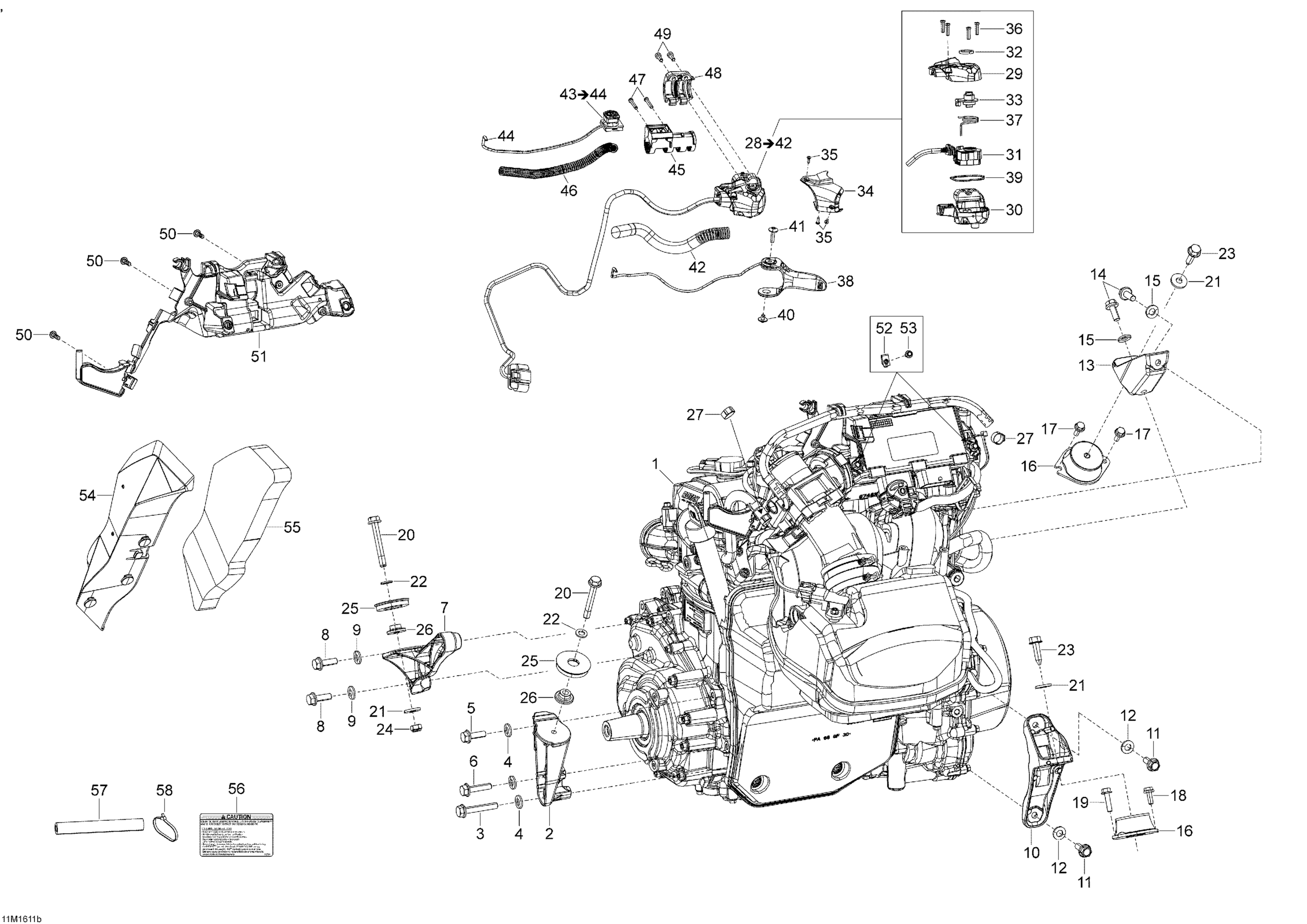 Engine And Engine Support - 1200 4-TEC