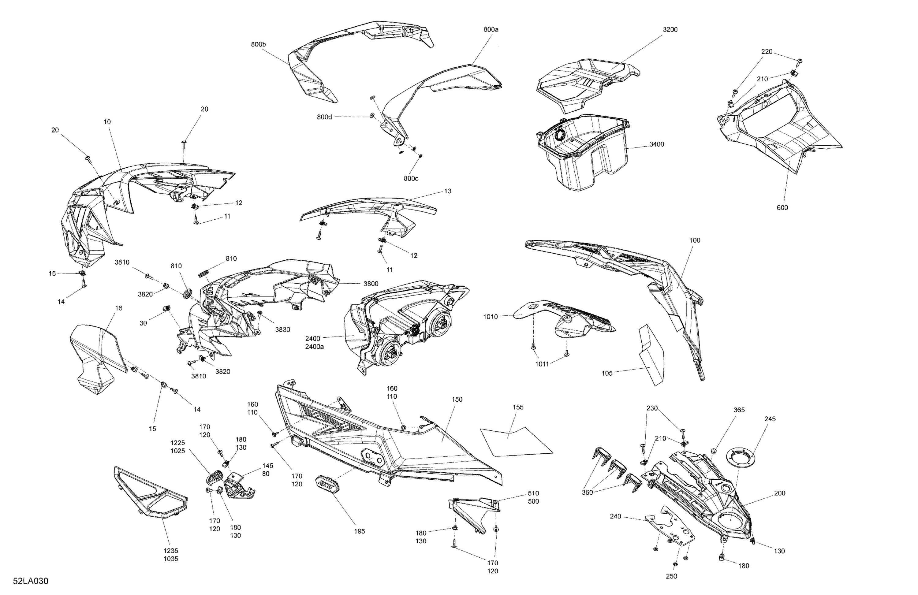 Body - Hood Section and WindShield