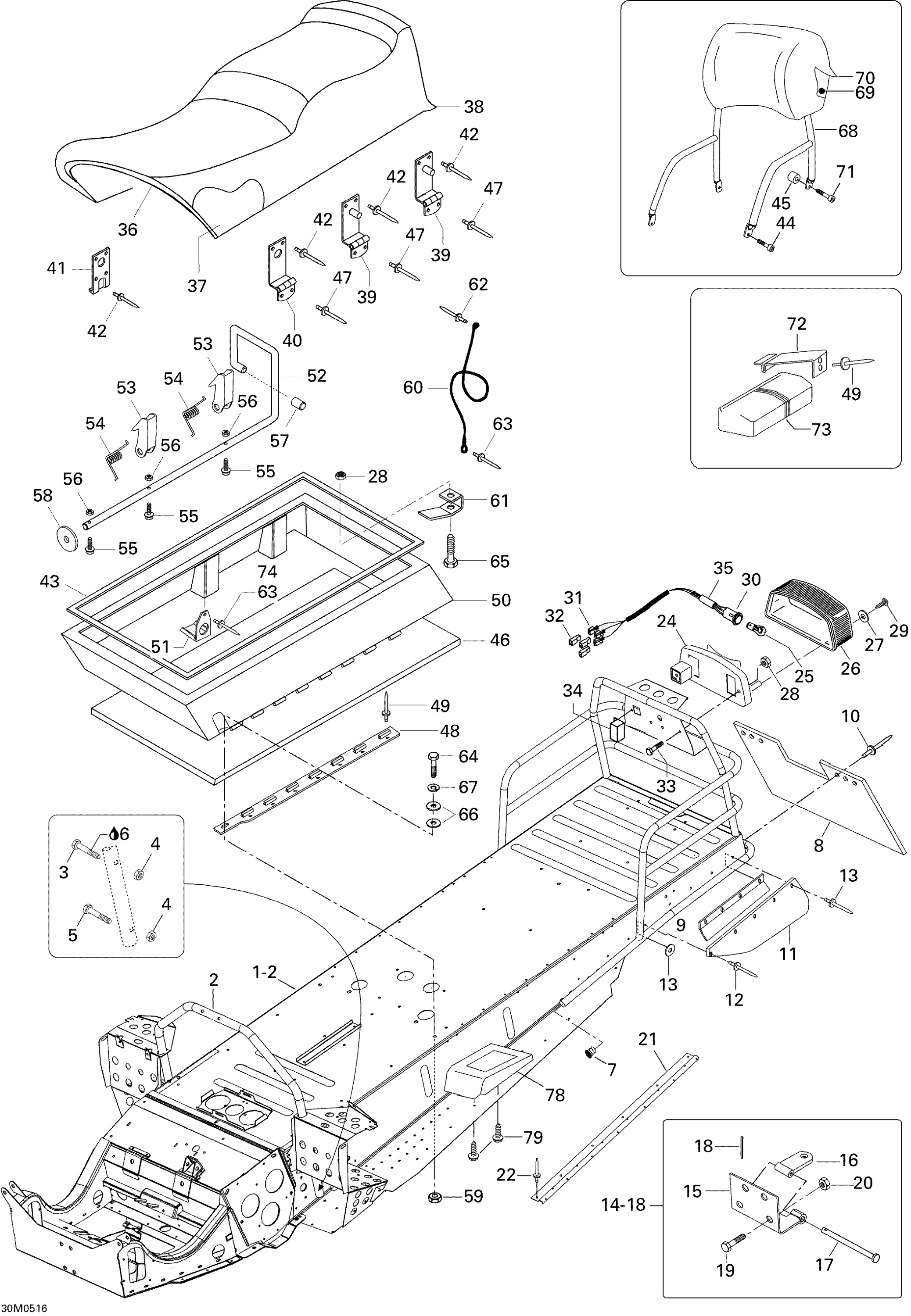 Схема узла: Frame And Seat 550F WT