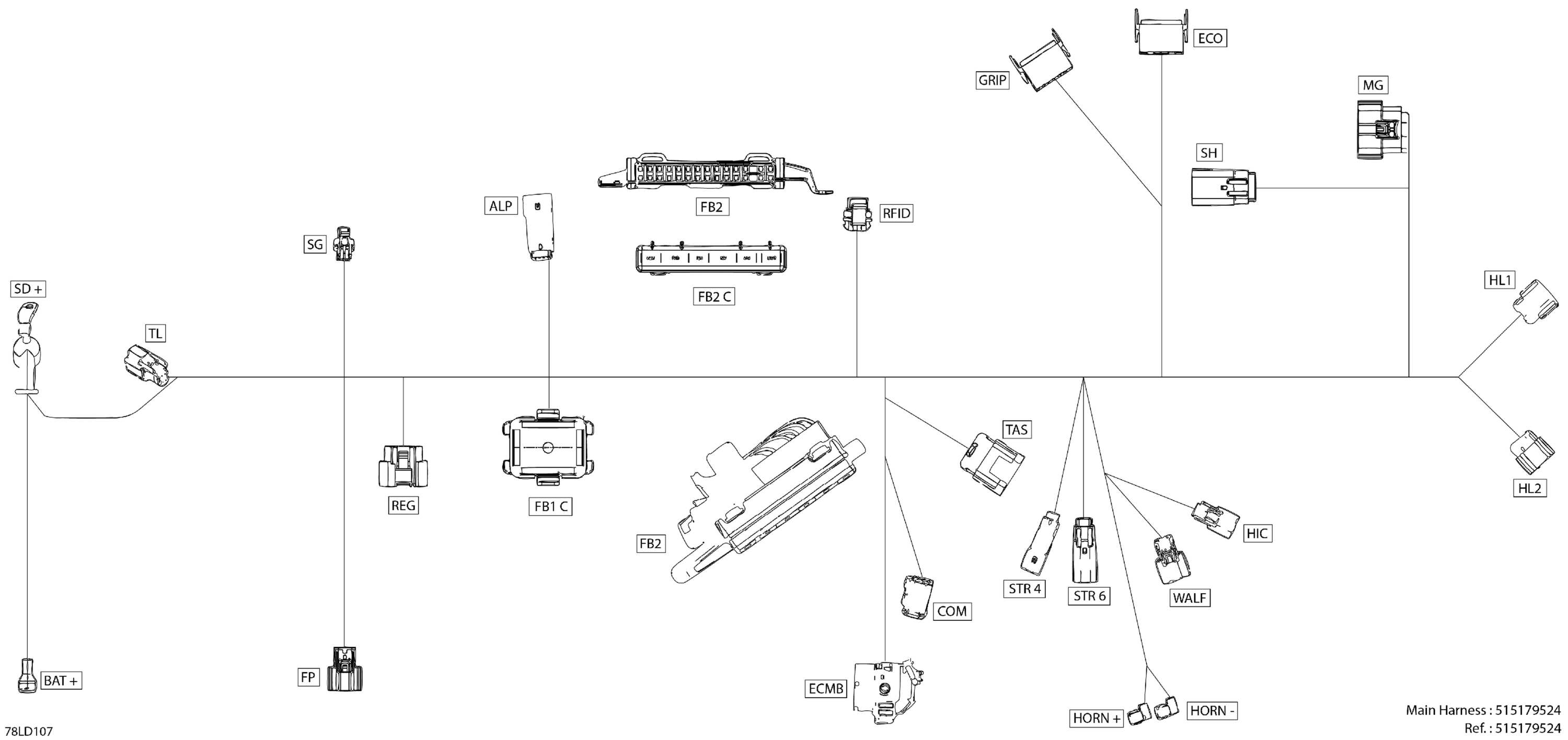 Схема узла: Electric - Main Harness - 515179524