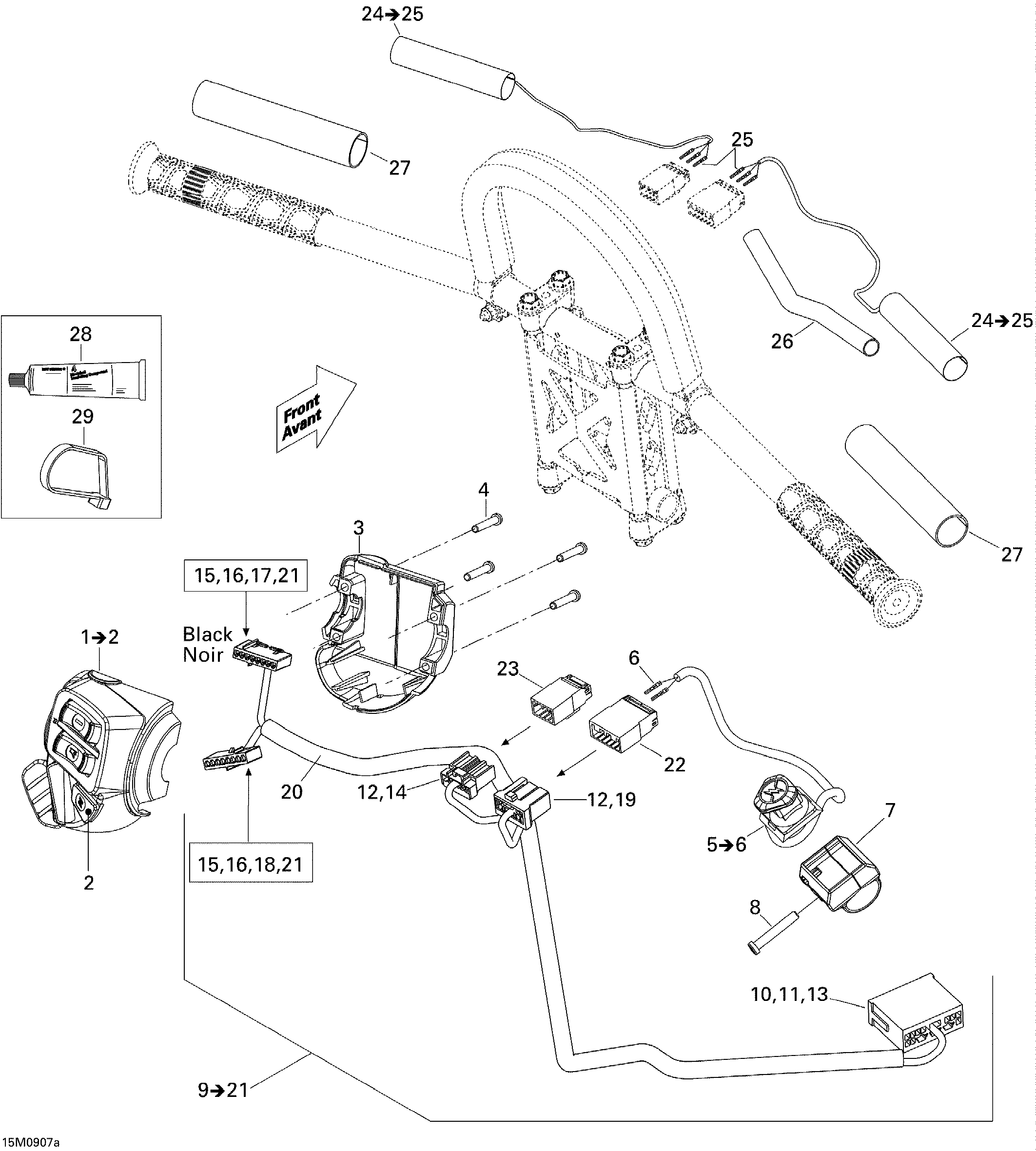 Схема узла: Steering Wiring Harness 800R Renegade