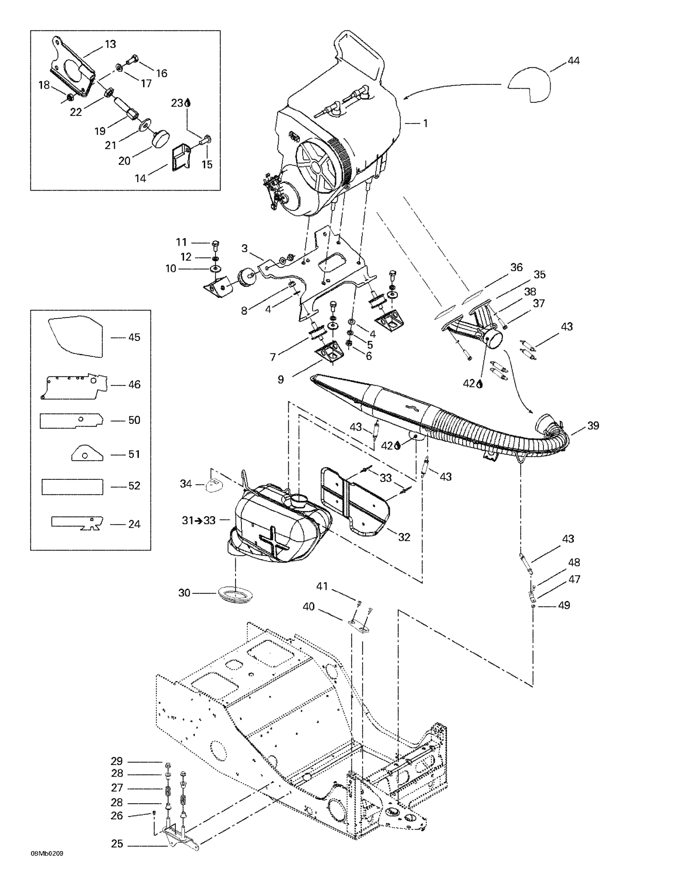 Engine Support And Muffler
