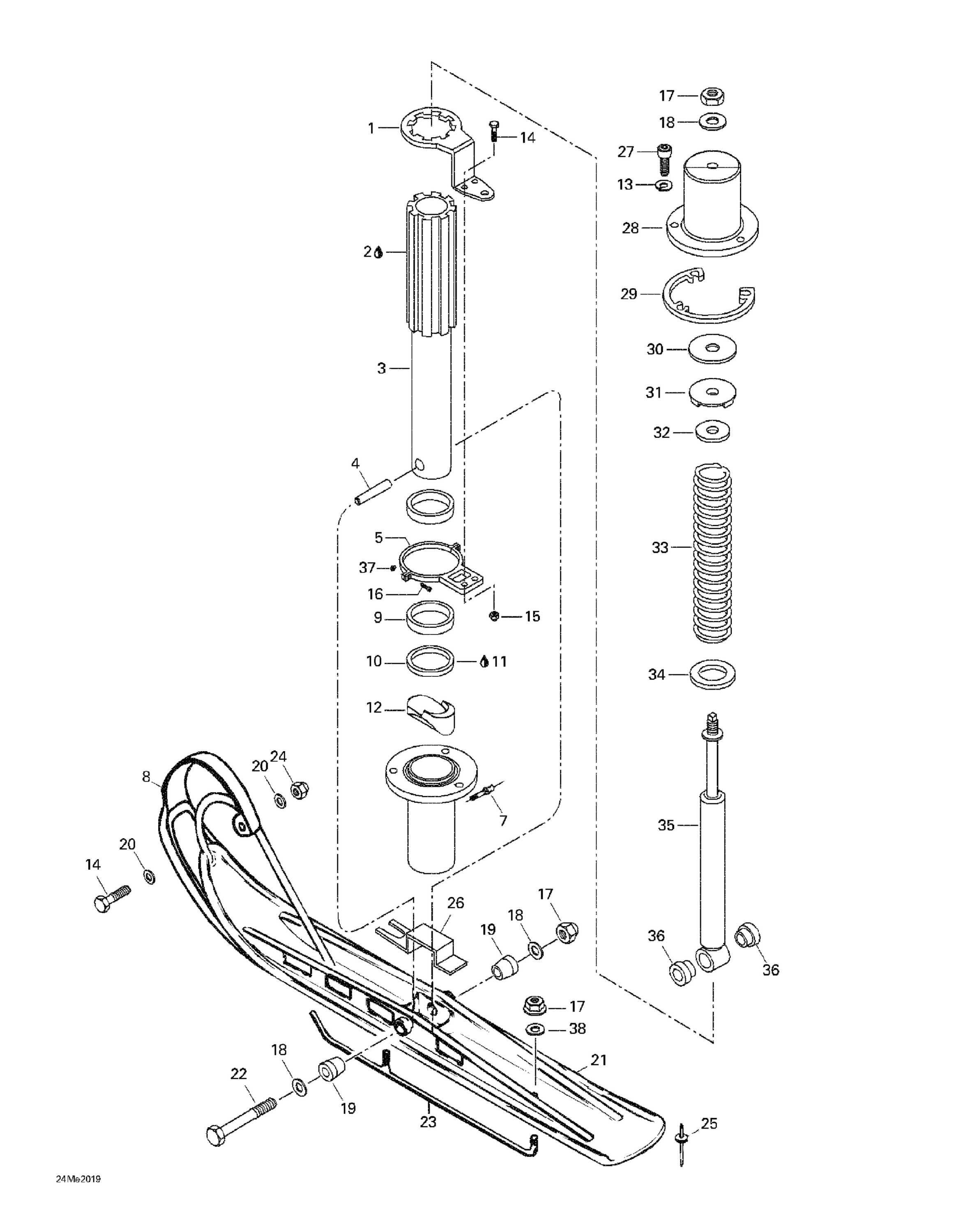Front Suspension And Ski