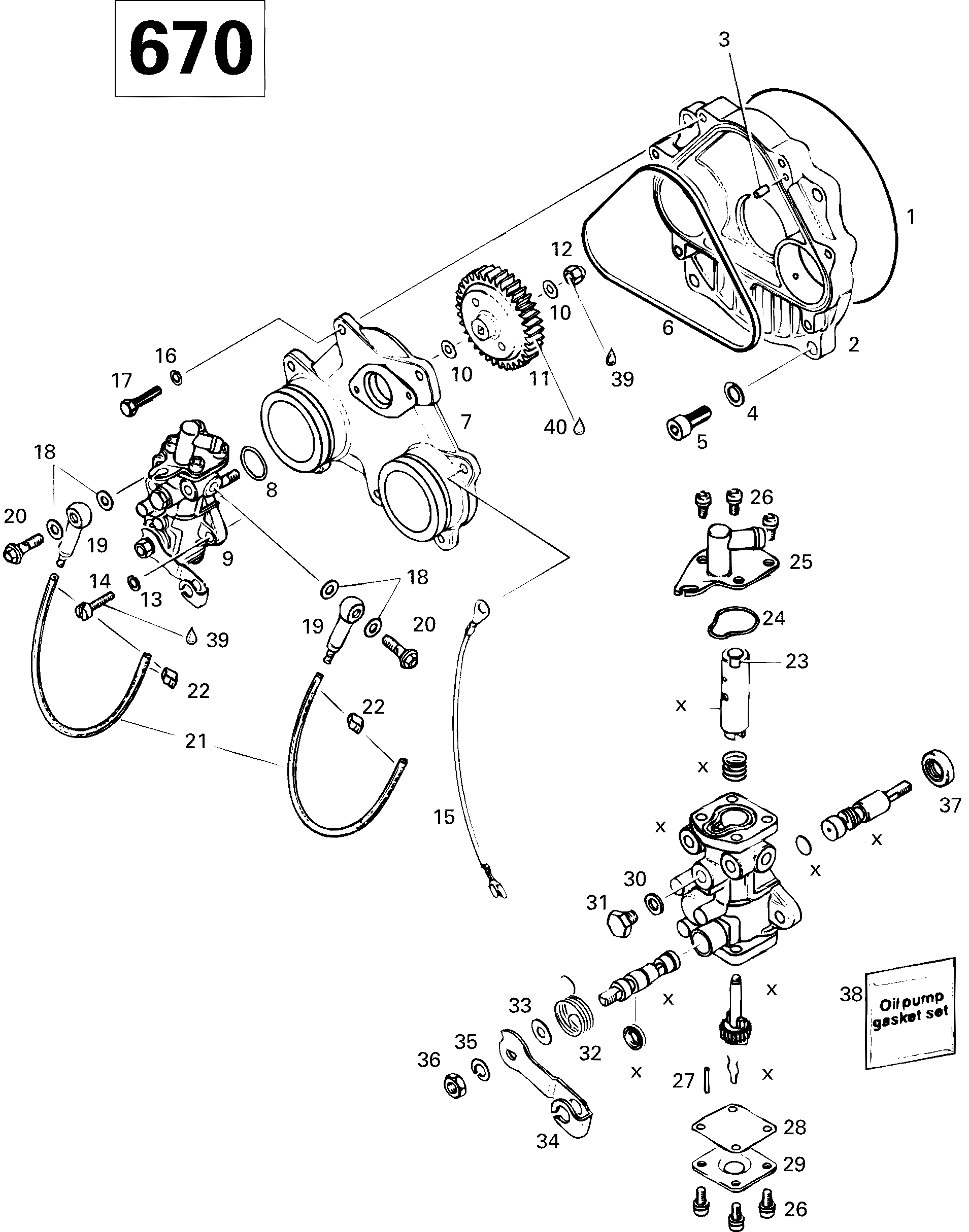 Схема узла: Oil Injection System 670