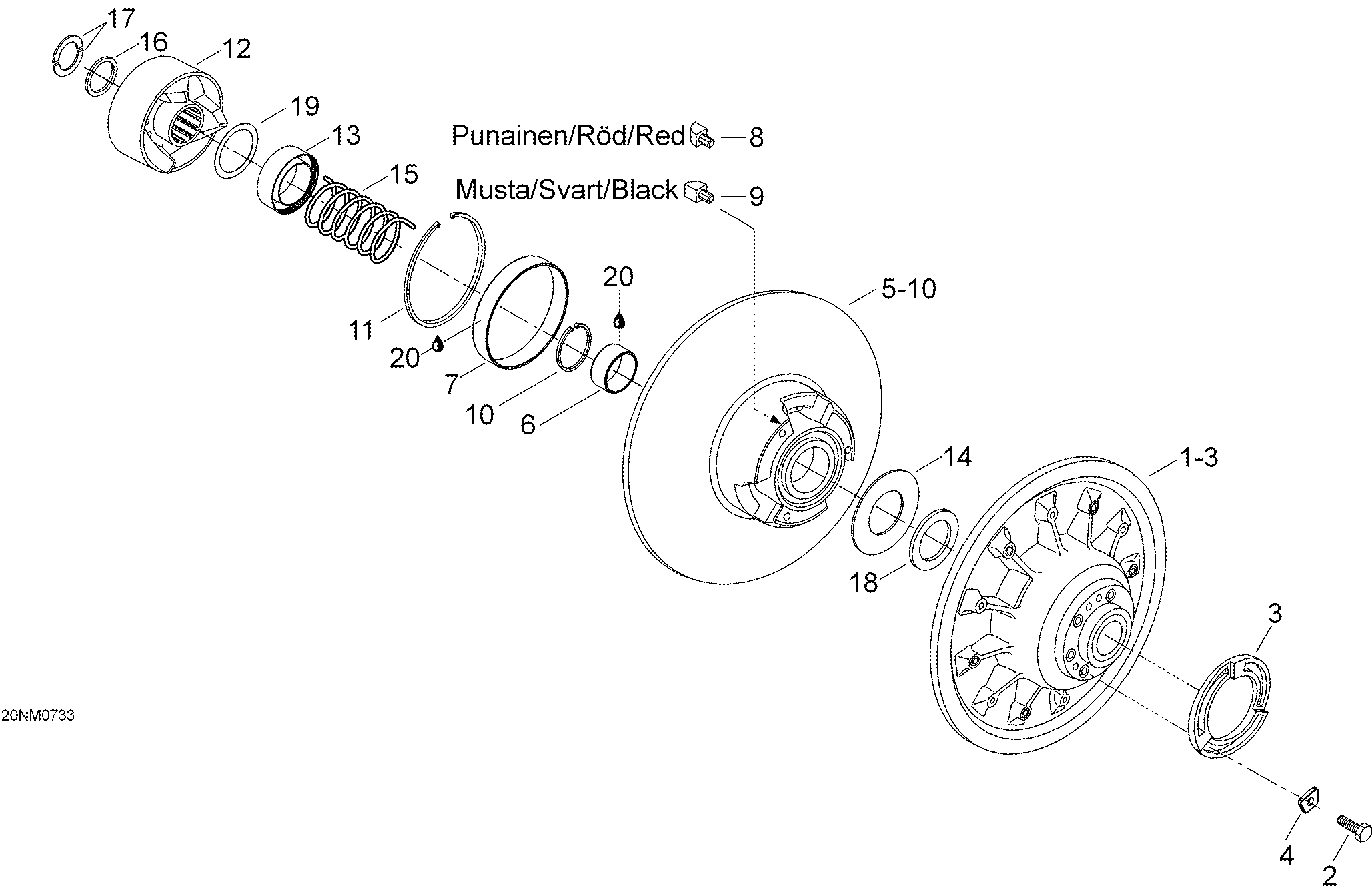 Driven pulley