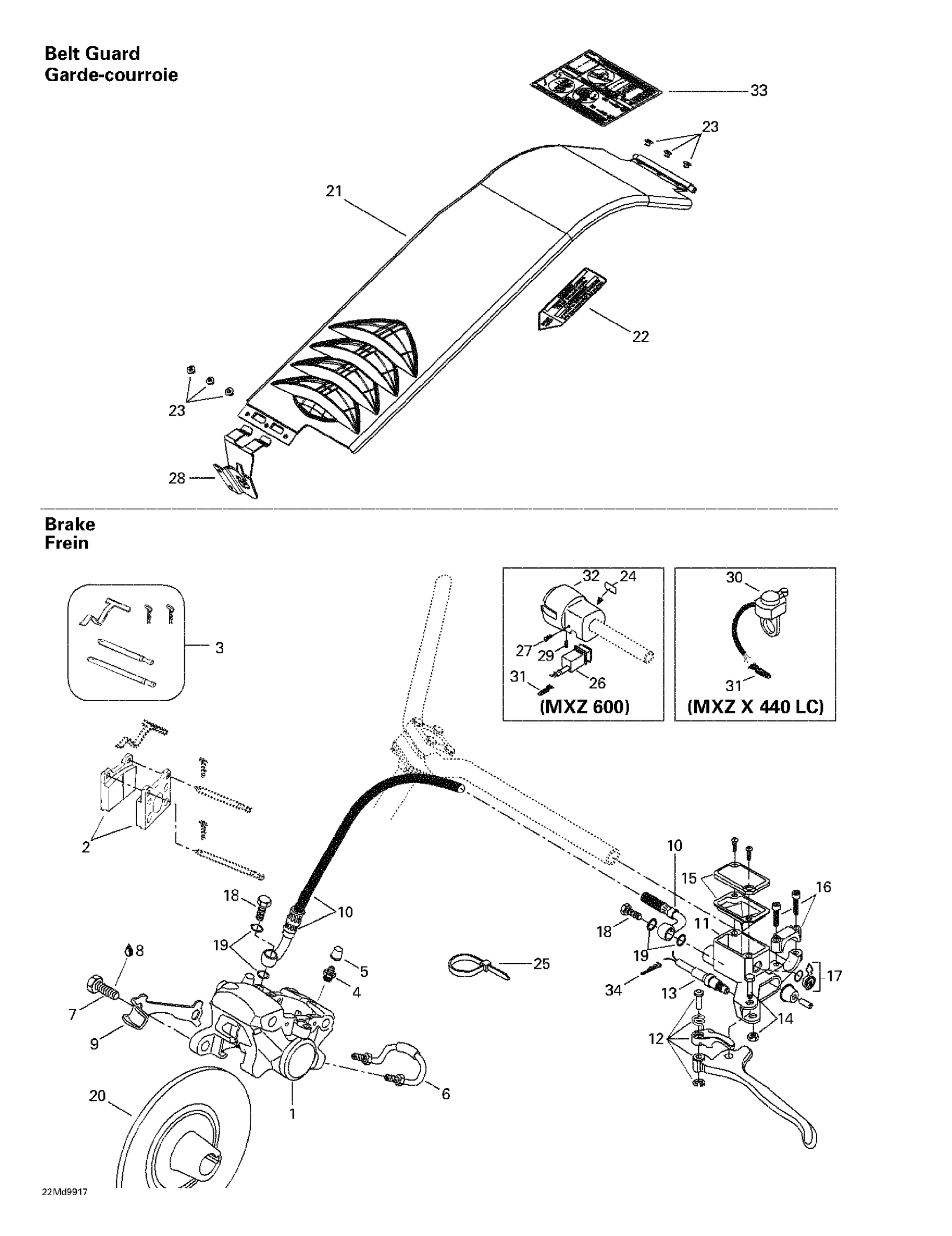 Схема узла: Hydraulic Brake And Belt Guard