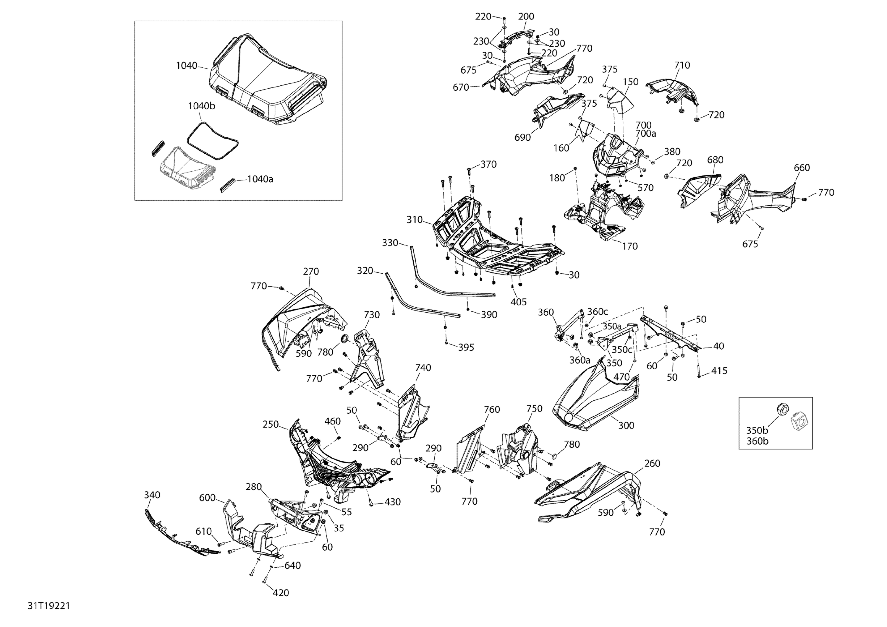 Схема узла: Body And Accessories 6X6 - 650 EFI - North america  -  Front