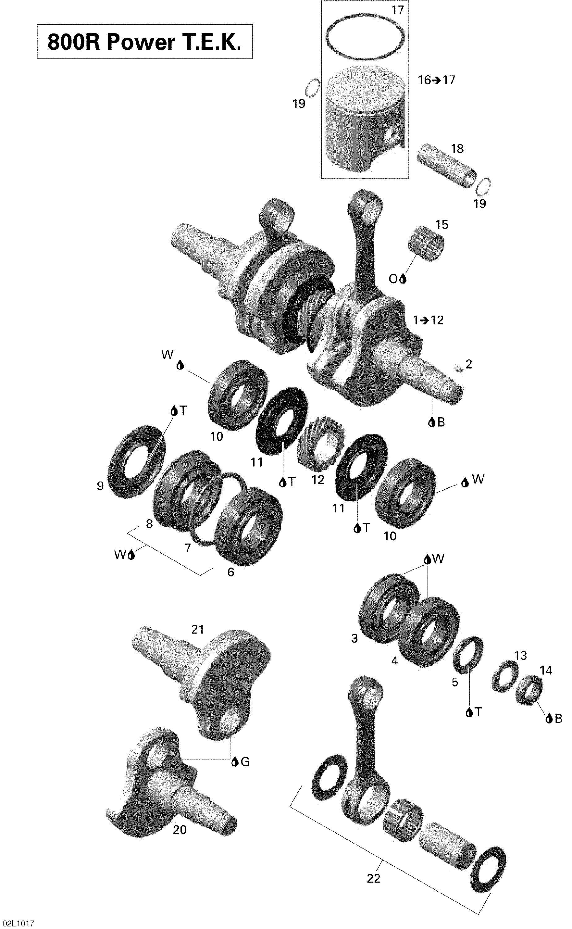 Схема узла: Crankshaft And Pistons