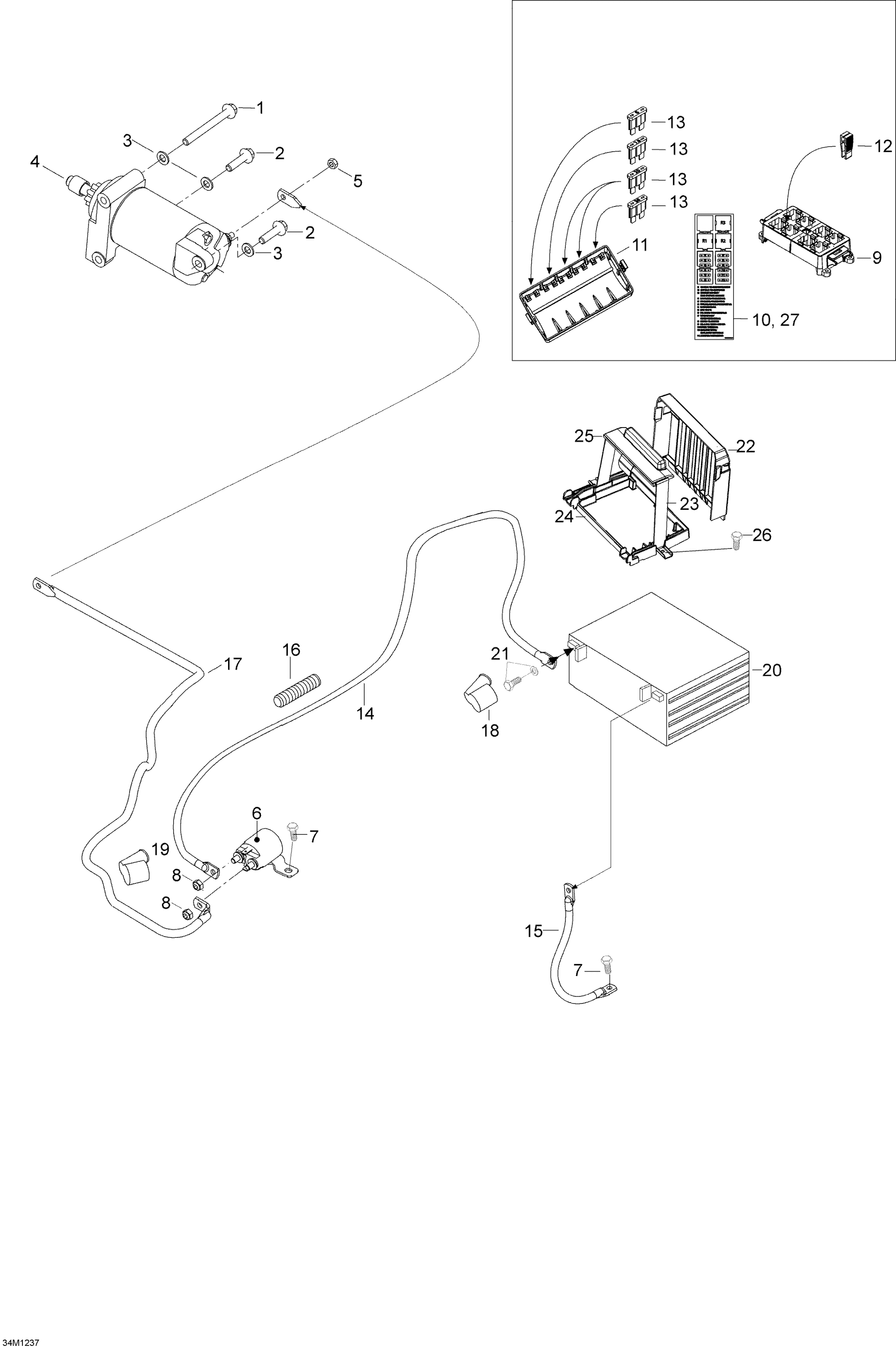 Battery And Starter
