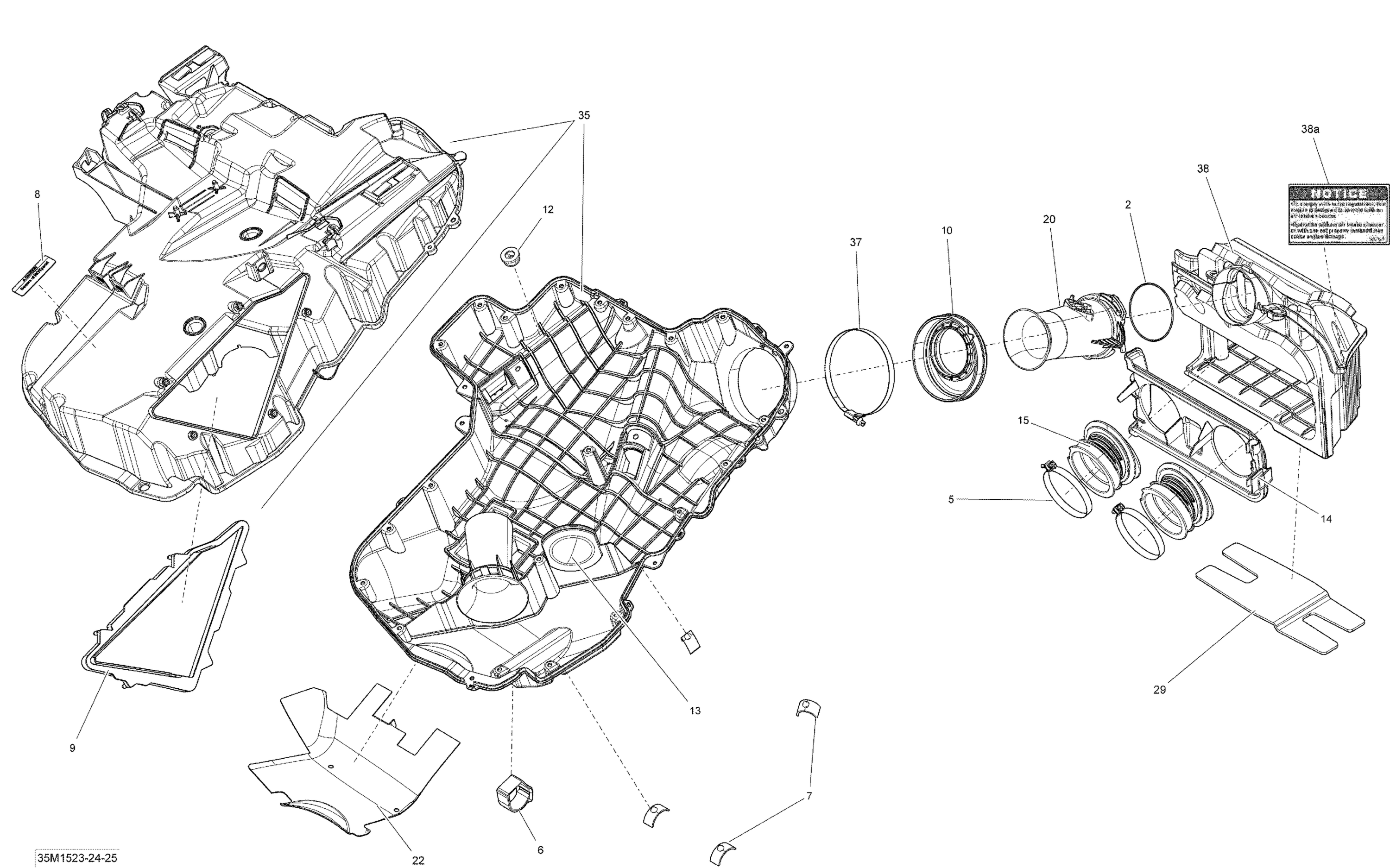 Схема узла: Air Intake System _35M1525