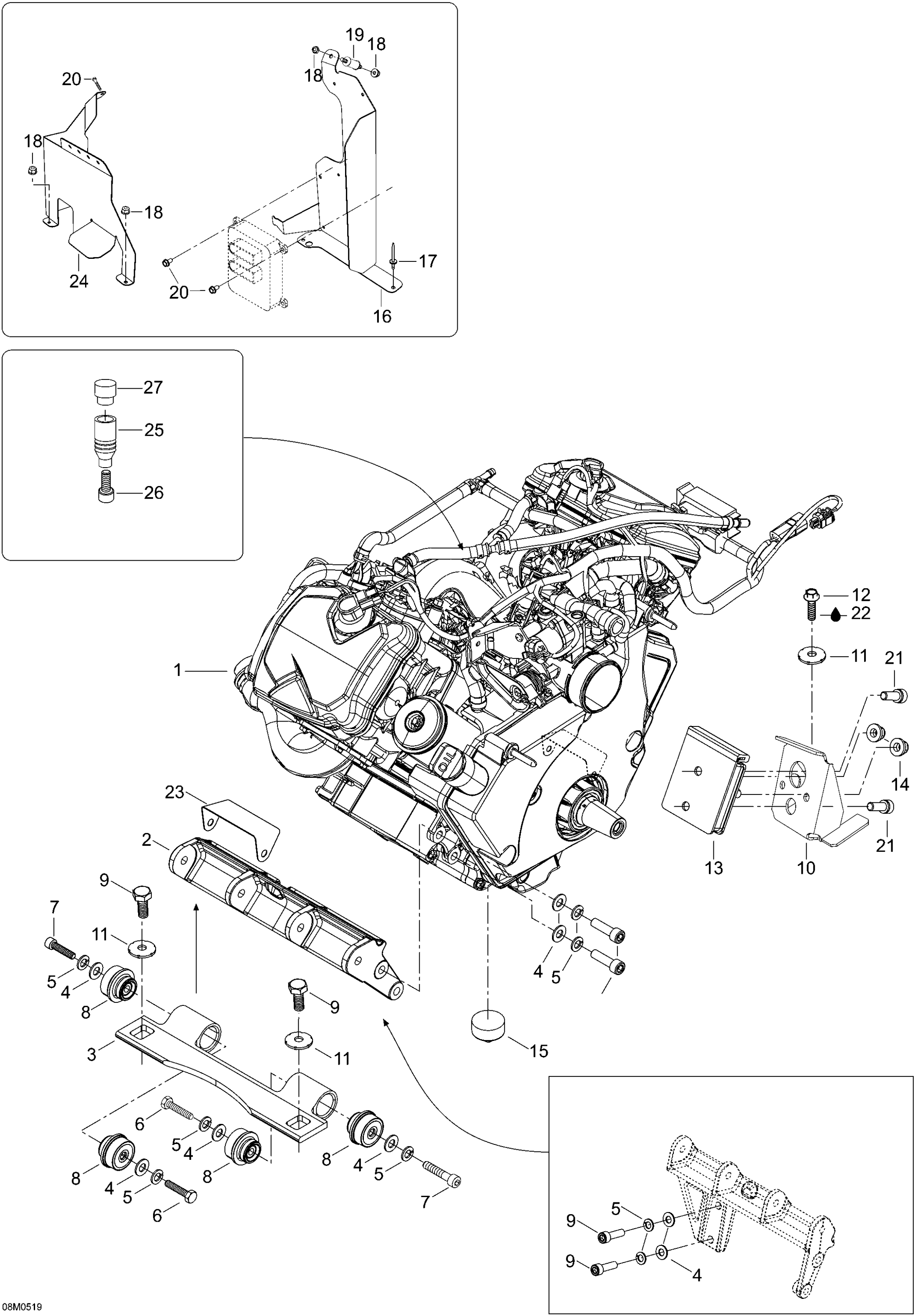 Схема узла: Engine And Engine Support