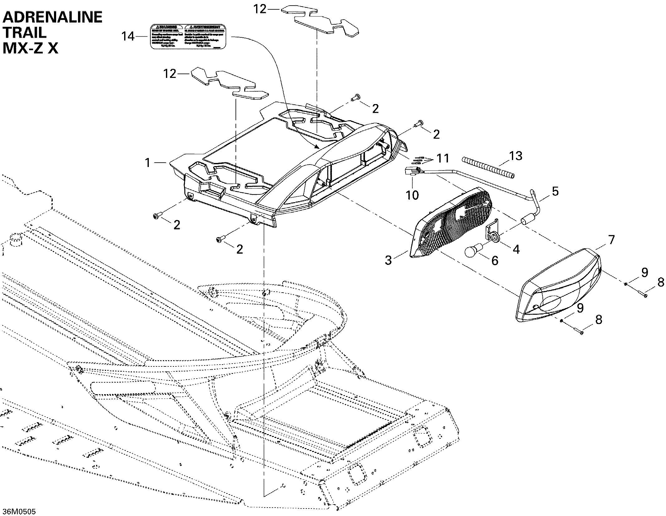 Схема узла: Luggage Rack
