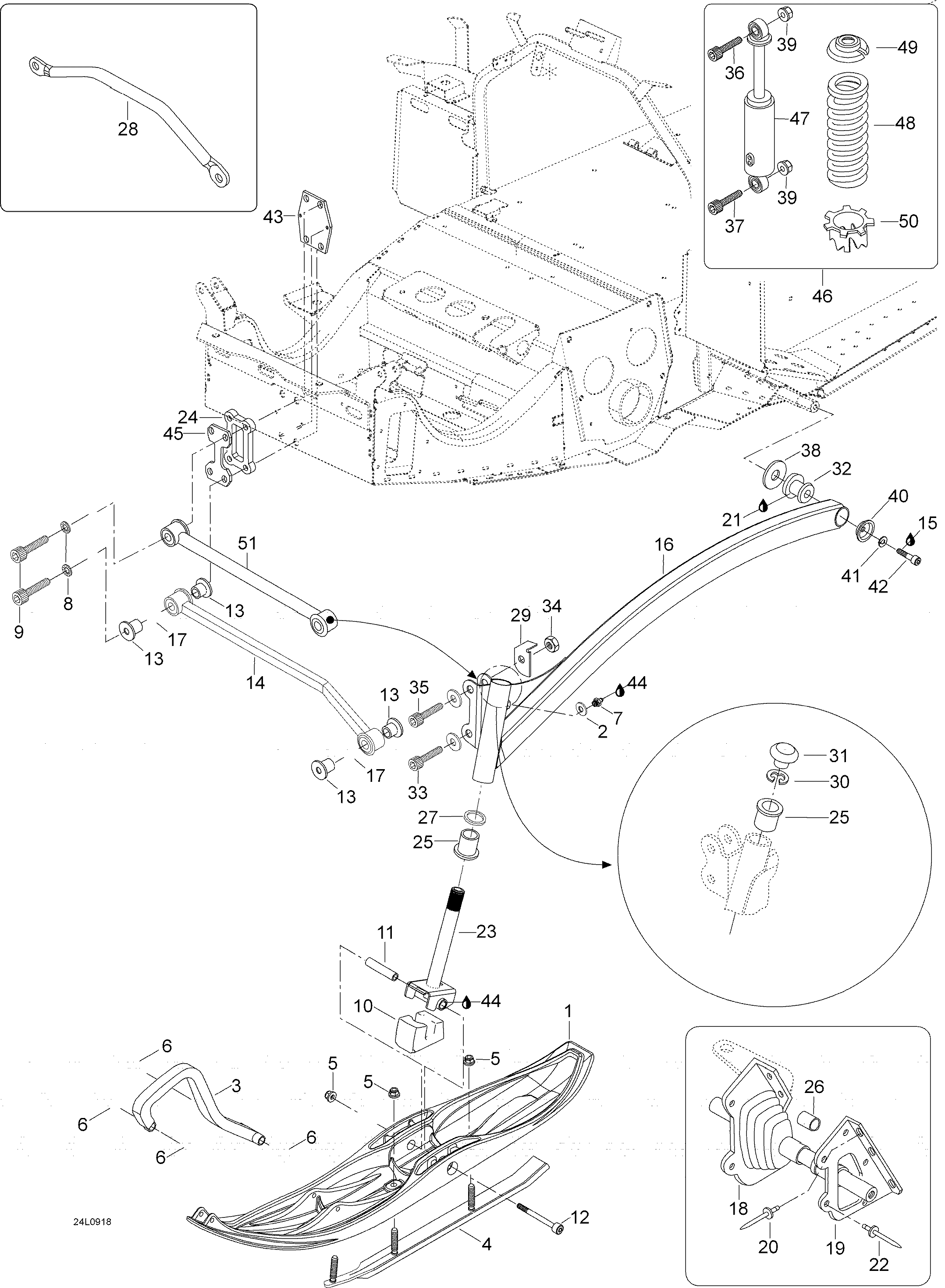Схема узла: Front Suspension And Ski