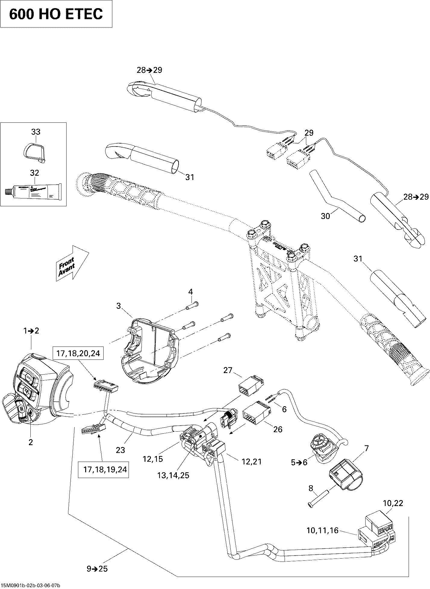 Steering Wiring Harness 600 HO
