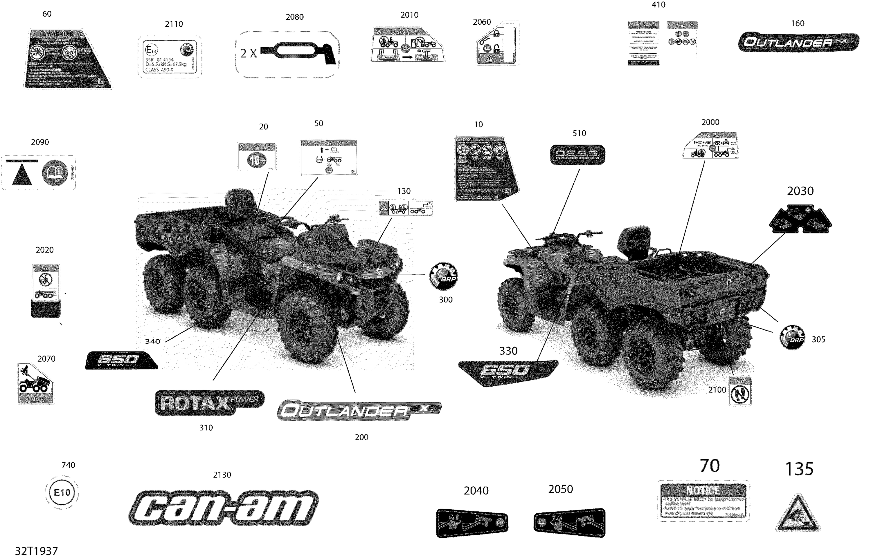 Decals Outlander 6X6 - 650 EFI - DPS