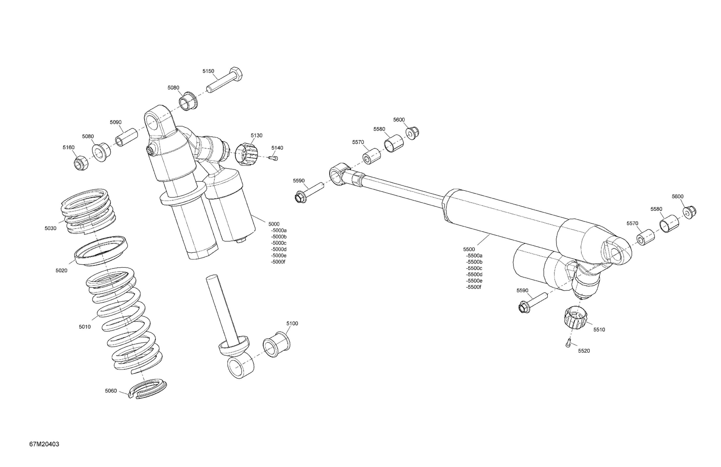 Схема узла: Suspension, Rear - Shocks