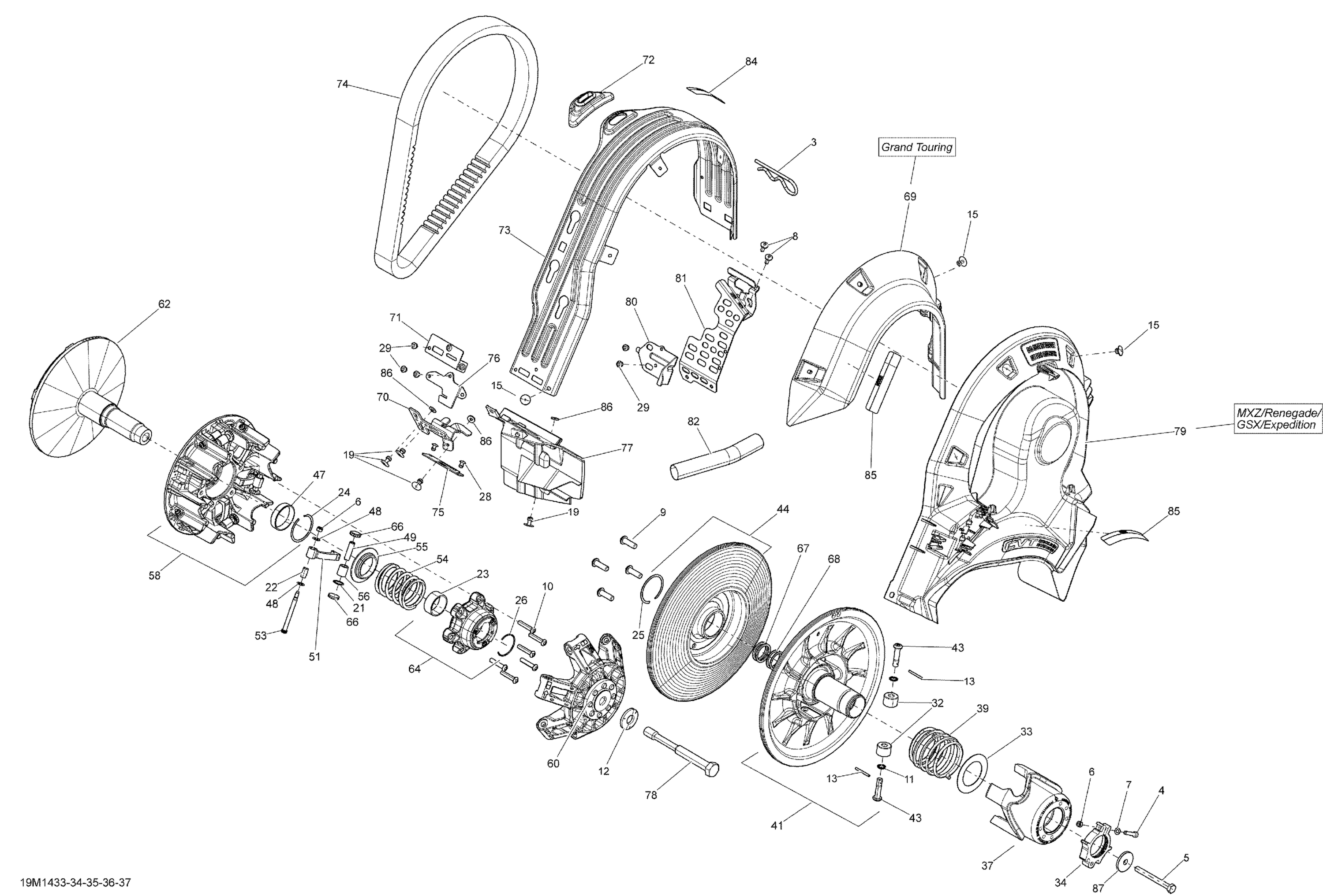 Схема узла: Pulley System _19M1433