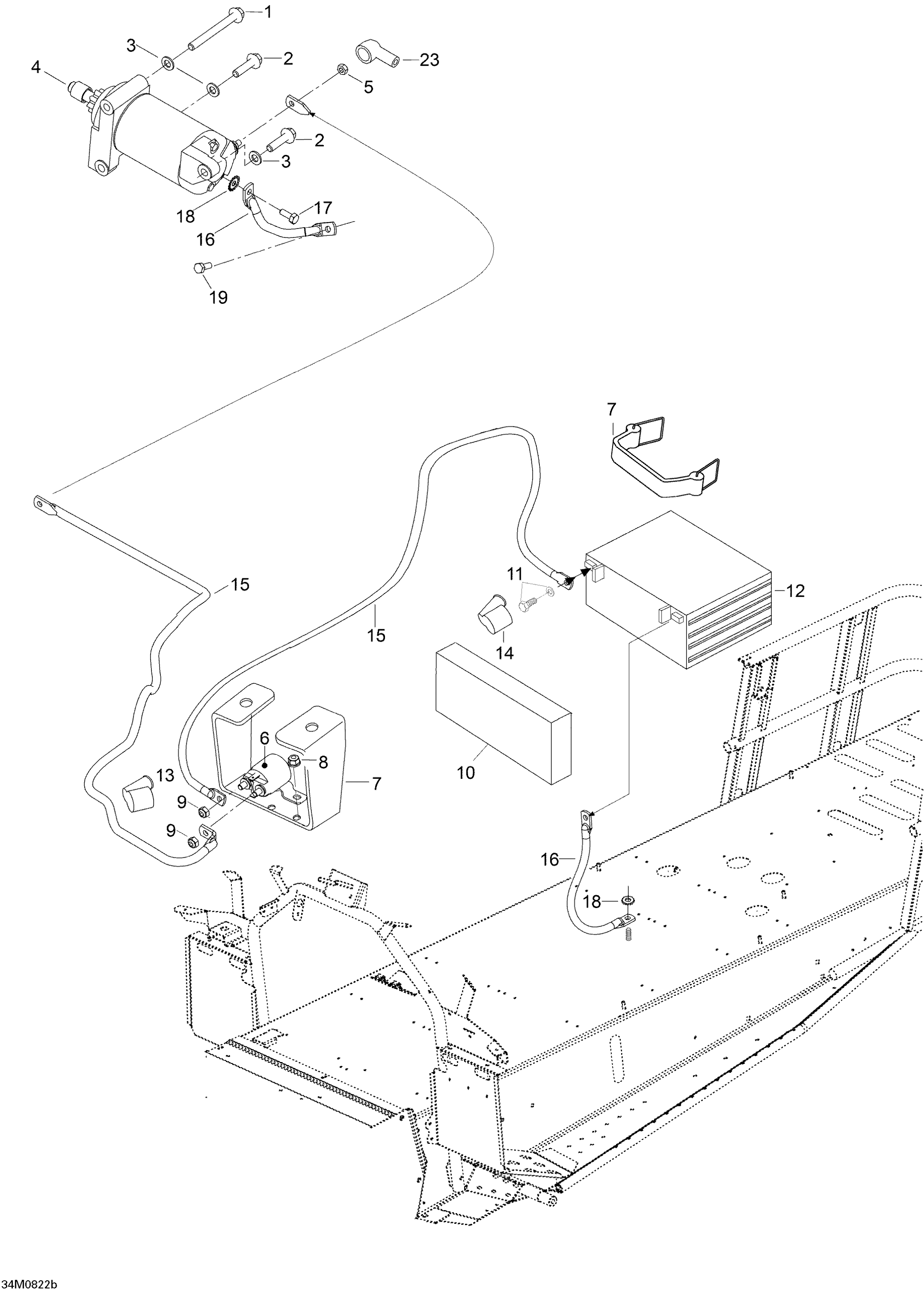 Схема узла: Battery And Starter WT 600