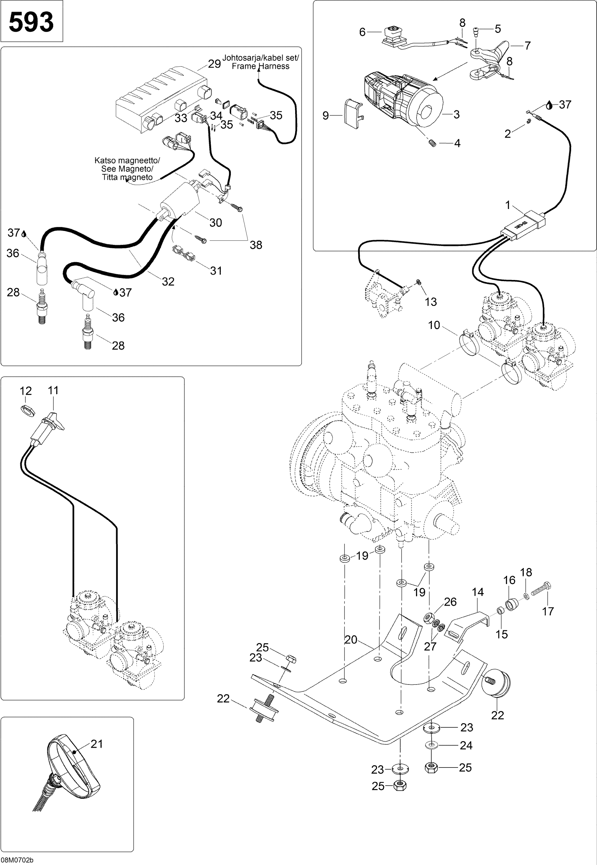 Схема узла: Engine And Engine Support 600