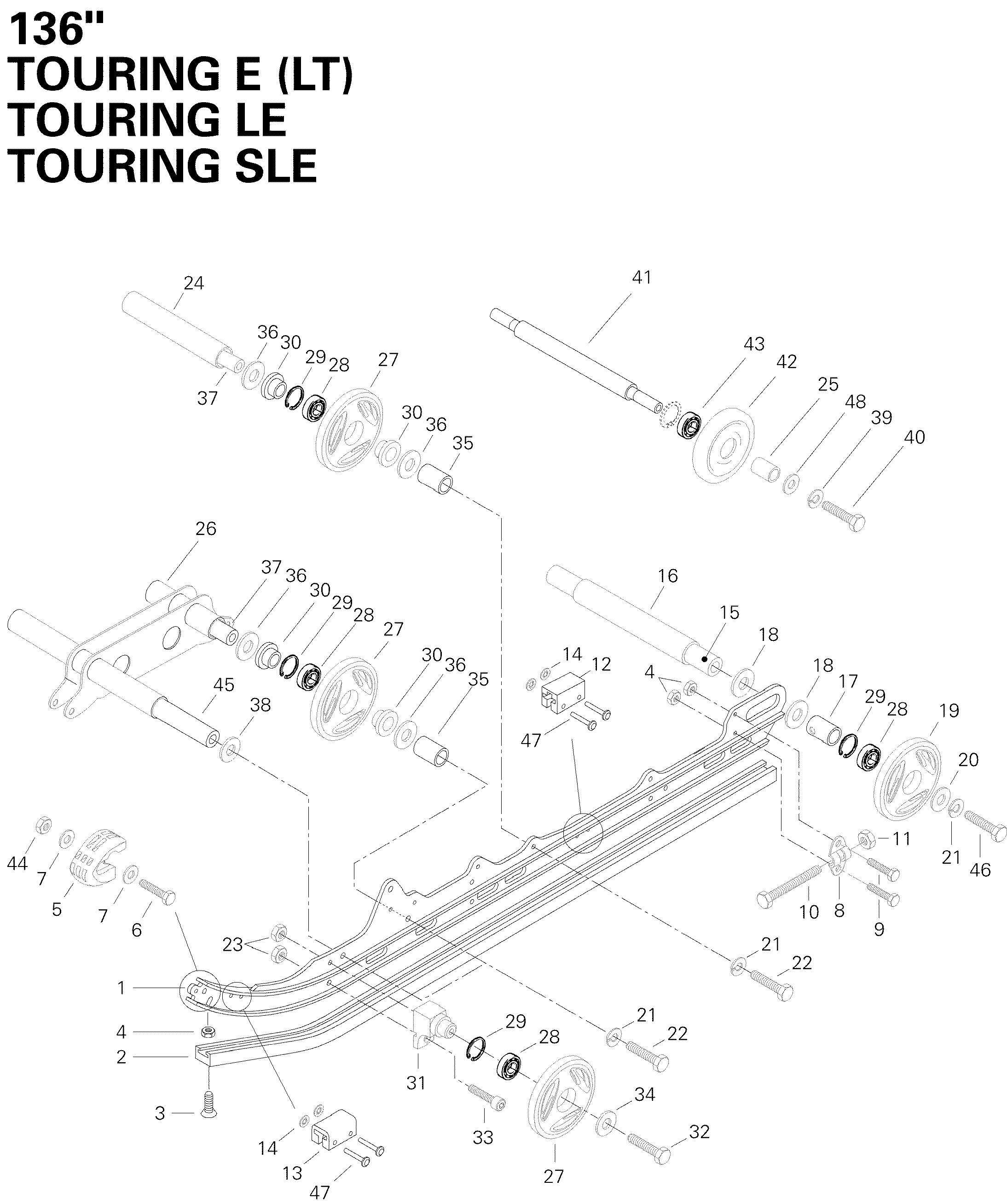 Схема узла: Rear Suspension LE, SLE