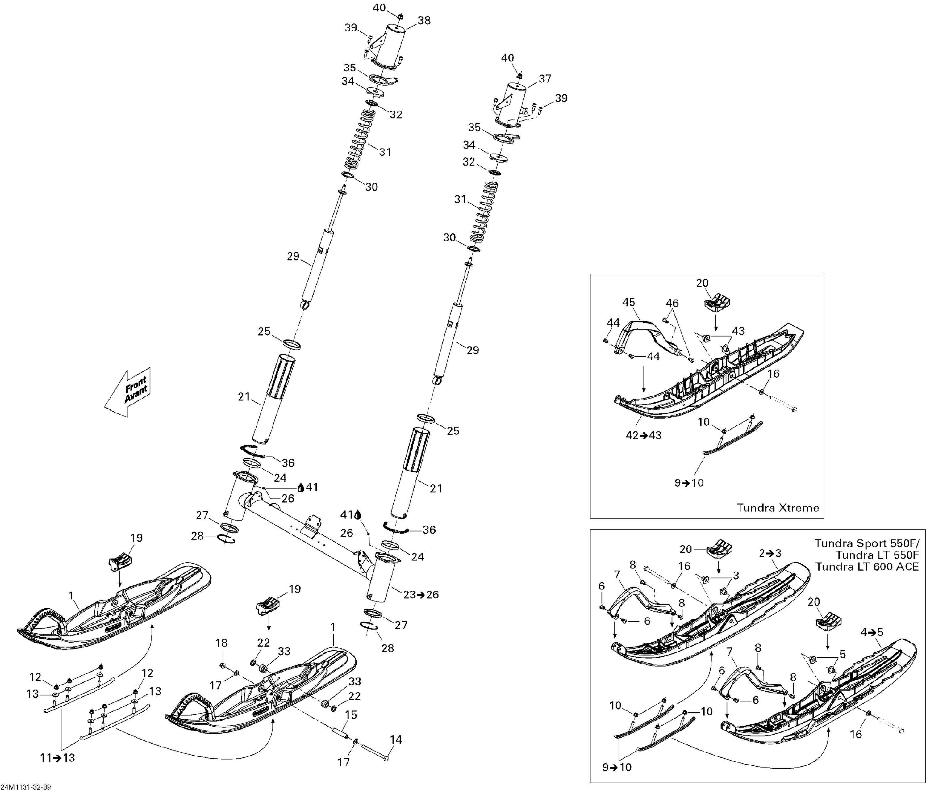 Схема узла: Front Suspension And Ski