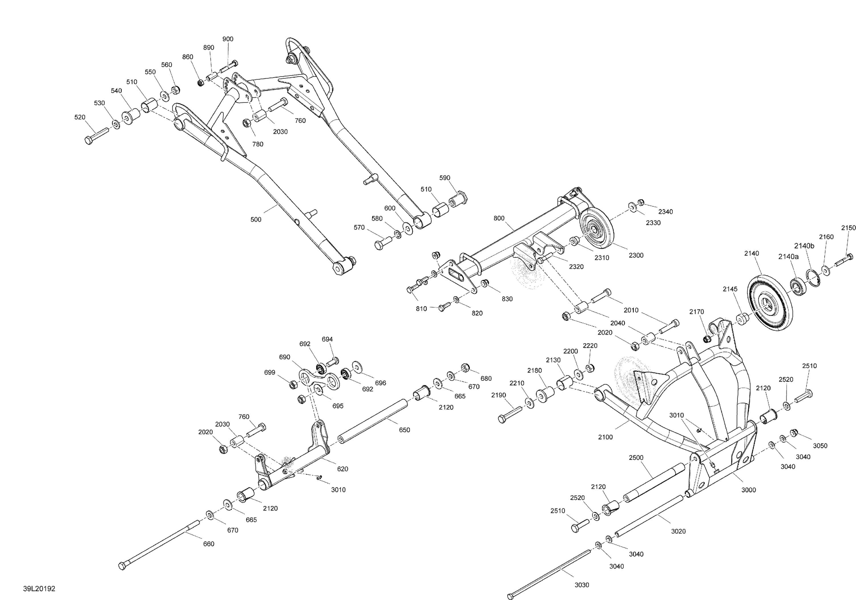 Схема узла: Suspension, Rear - Upper Section - STD - SC
