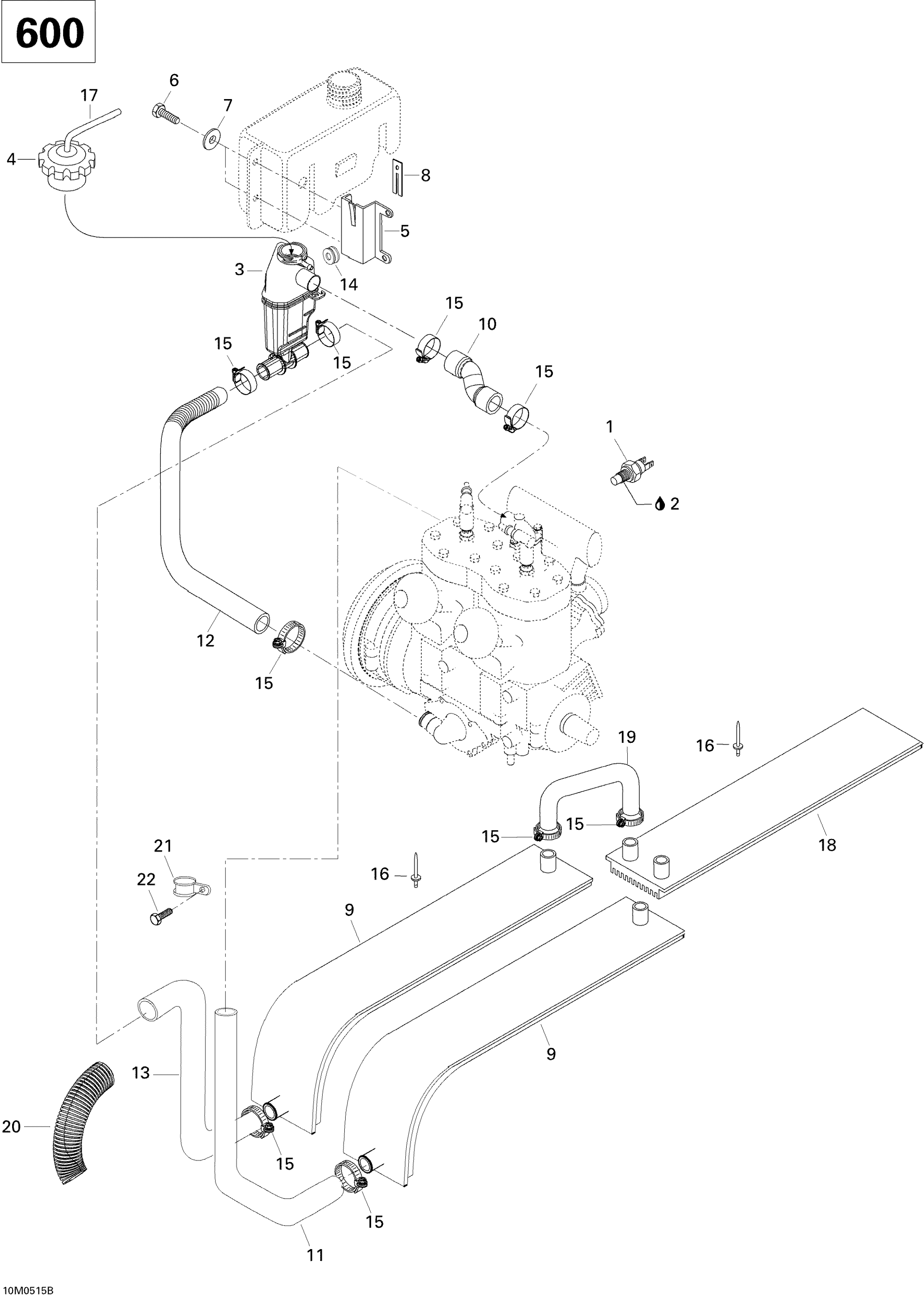 Схема узла: Cooling System (600)
