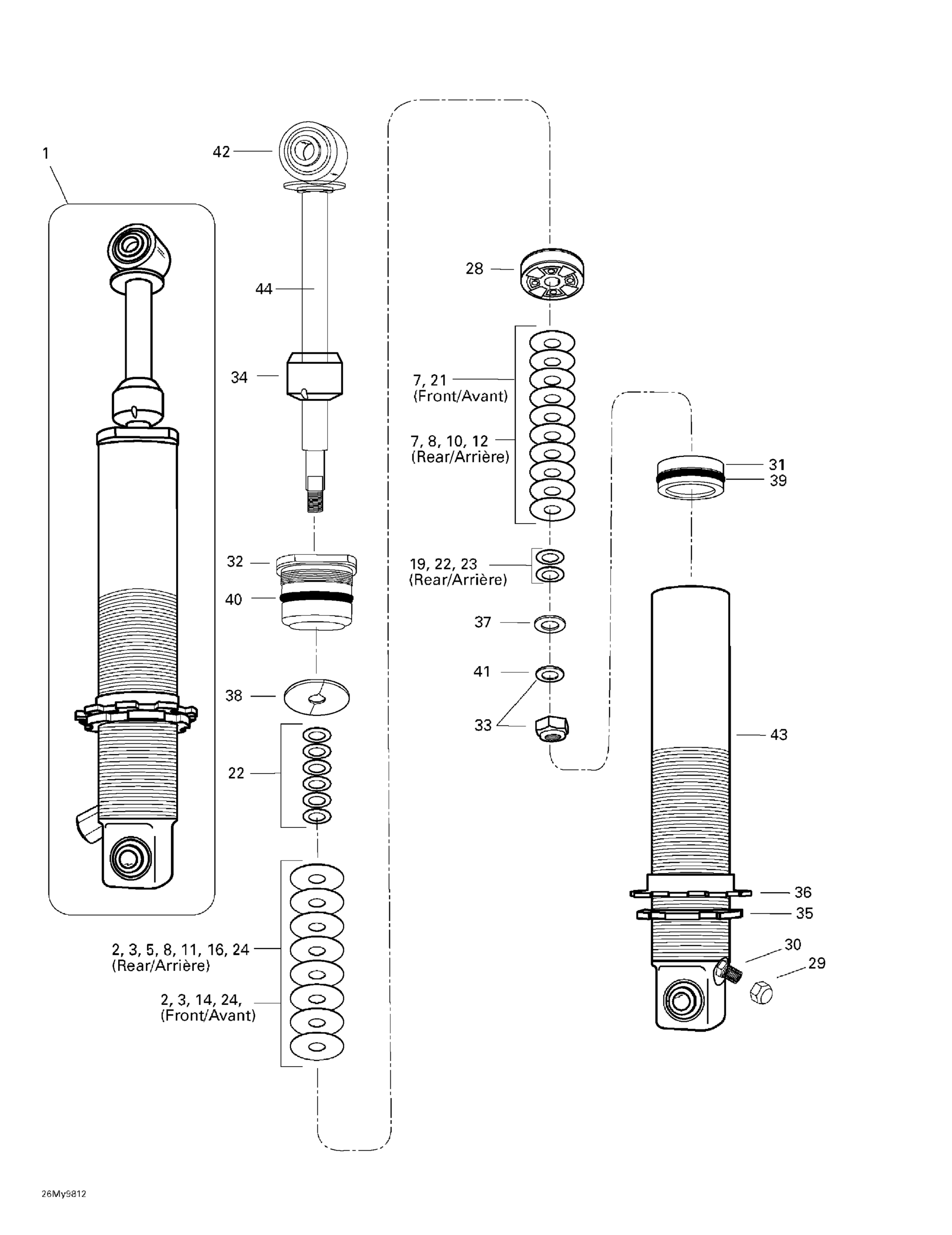 Front And Rear Take Apart Shocks