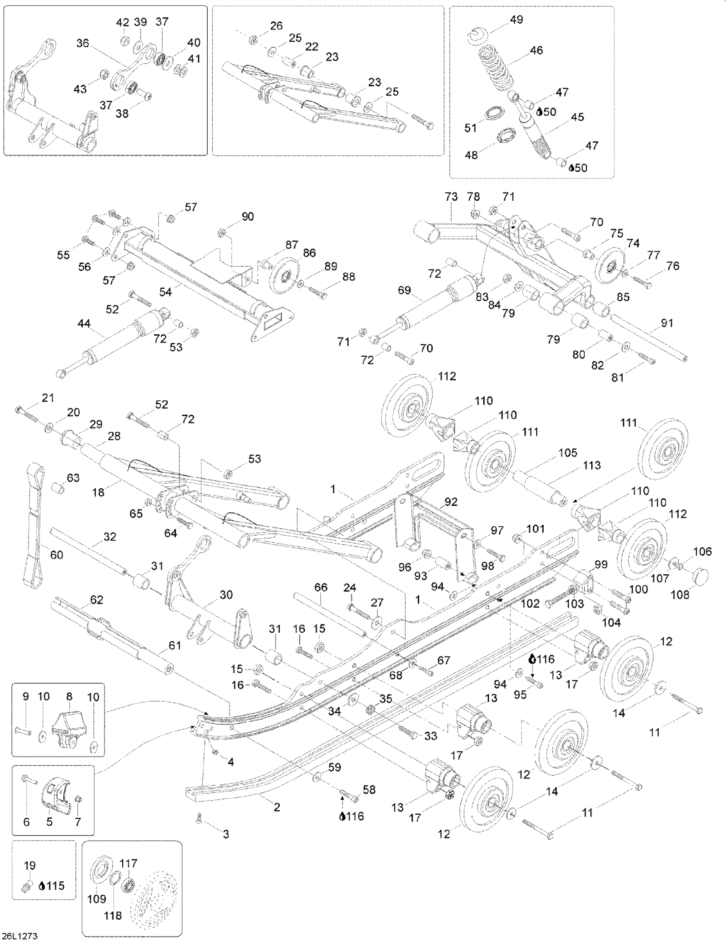 Схема узла: Rear Suspension