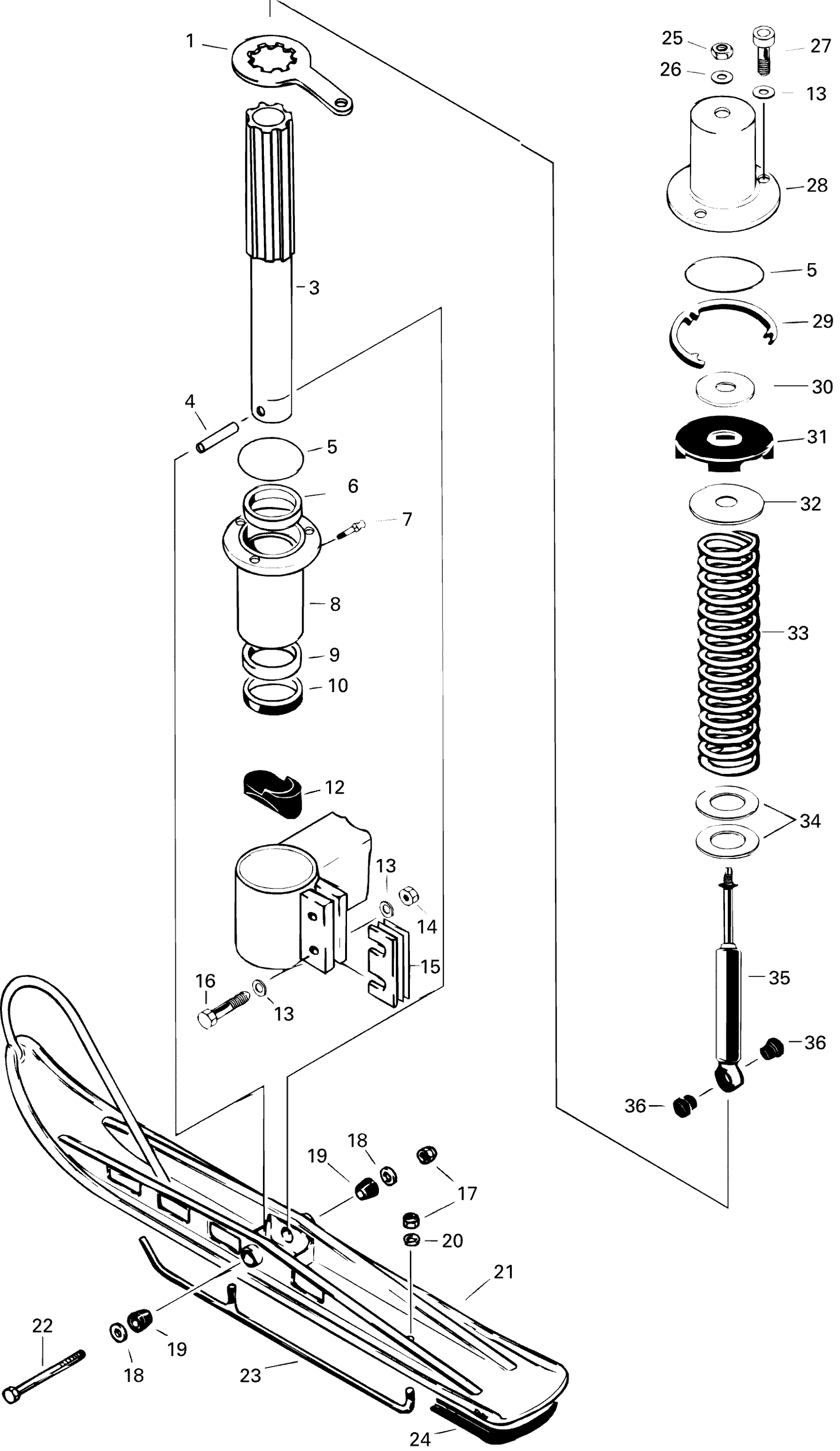 Front Suspension And Ski