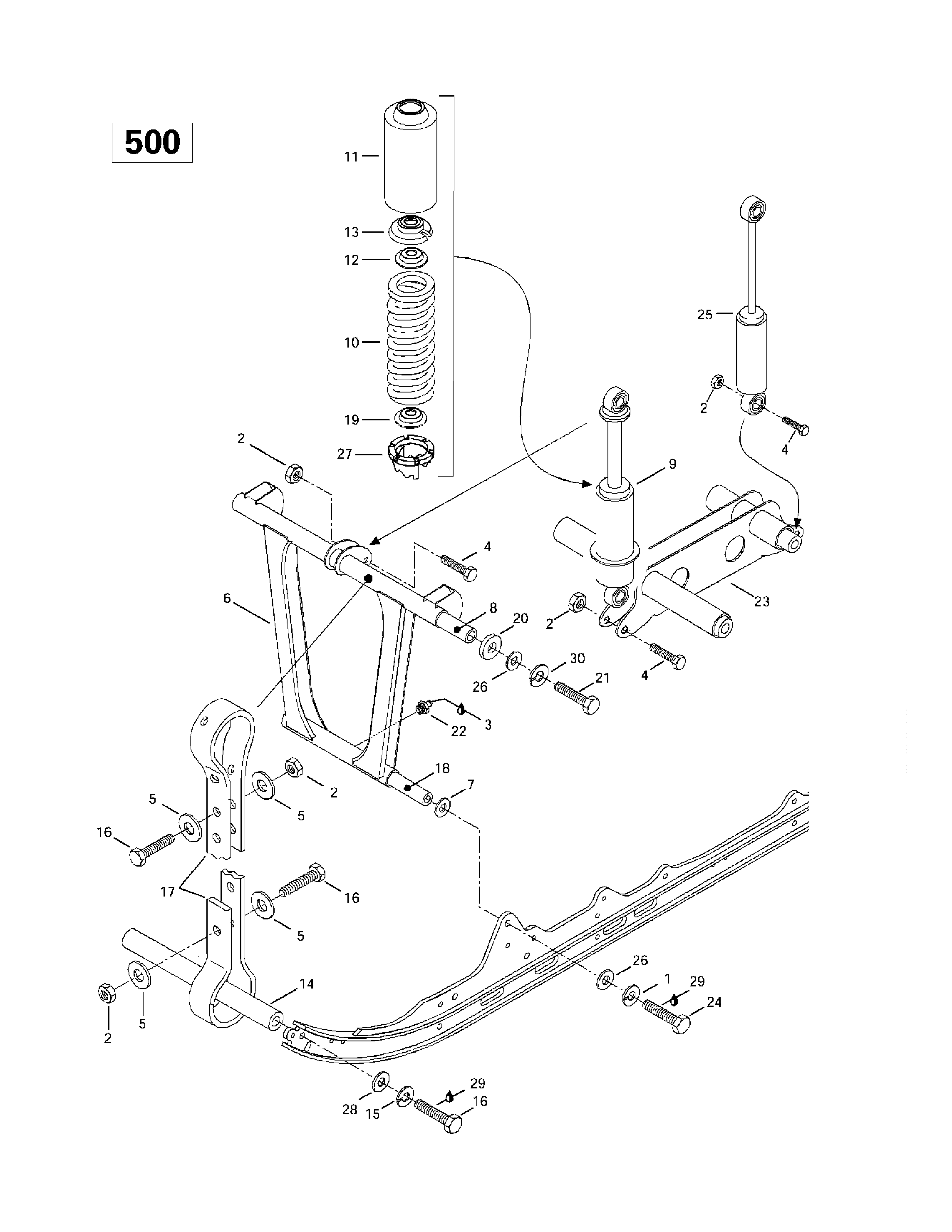 Front Arm, Rear Suspension 136”