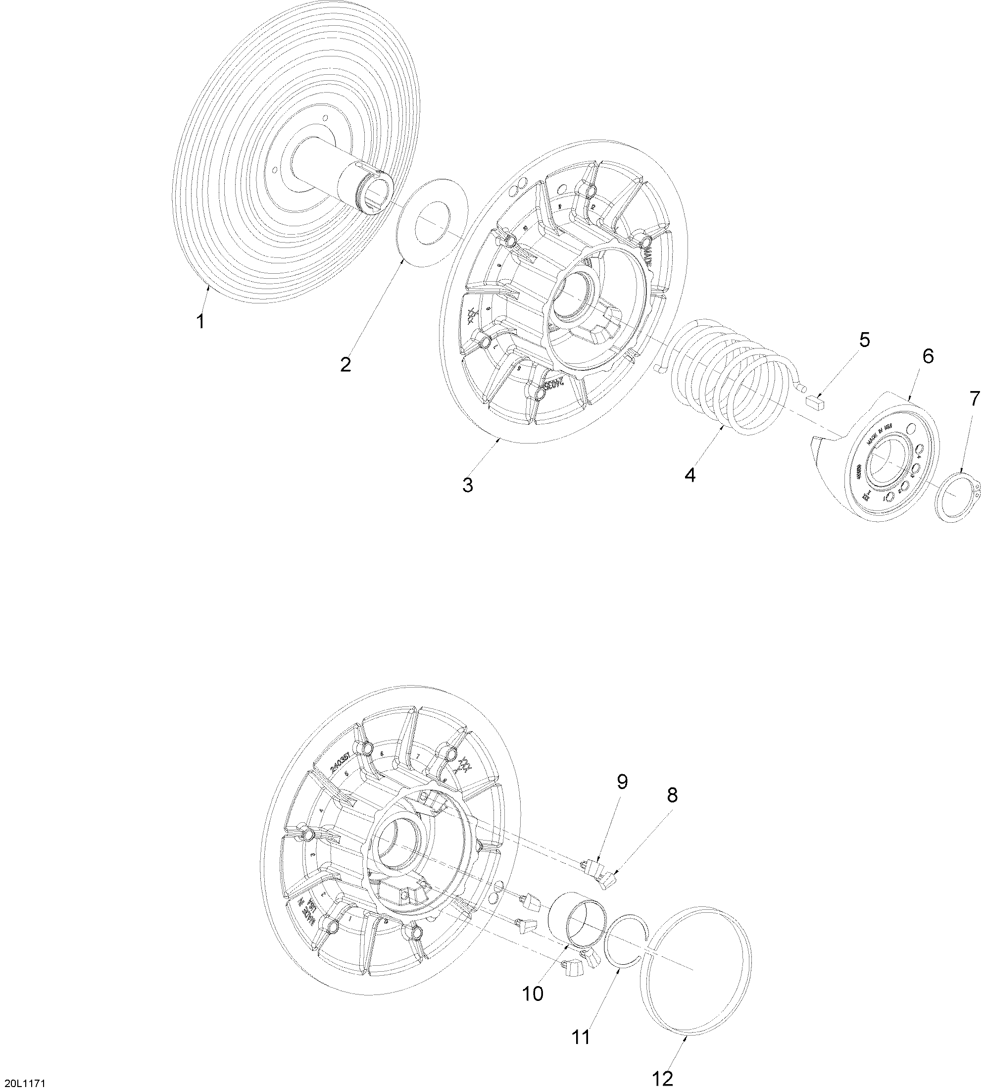 Схема узла: Driven Pulley