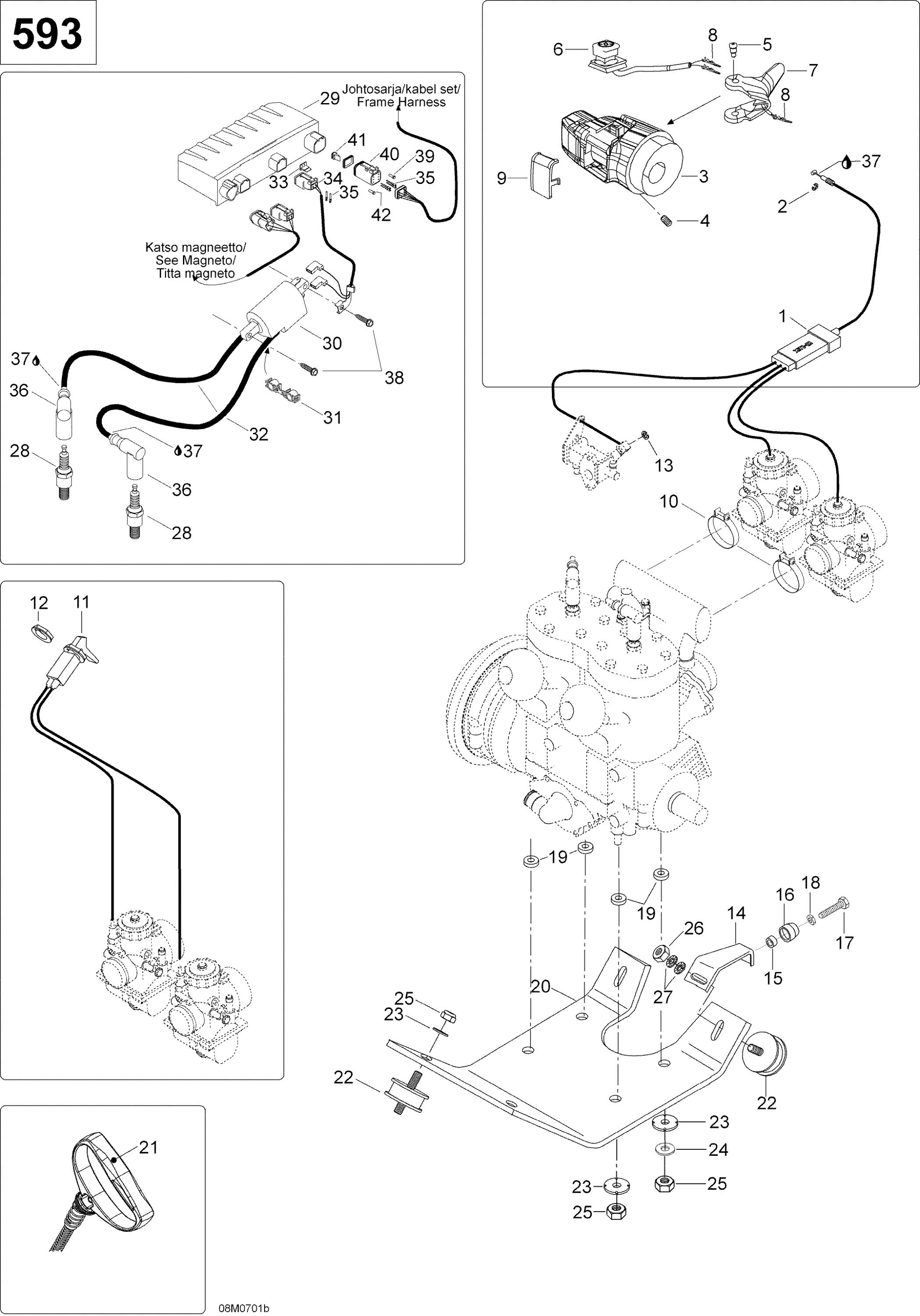 Схема узла: Engine And Engine Support 600 SUV