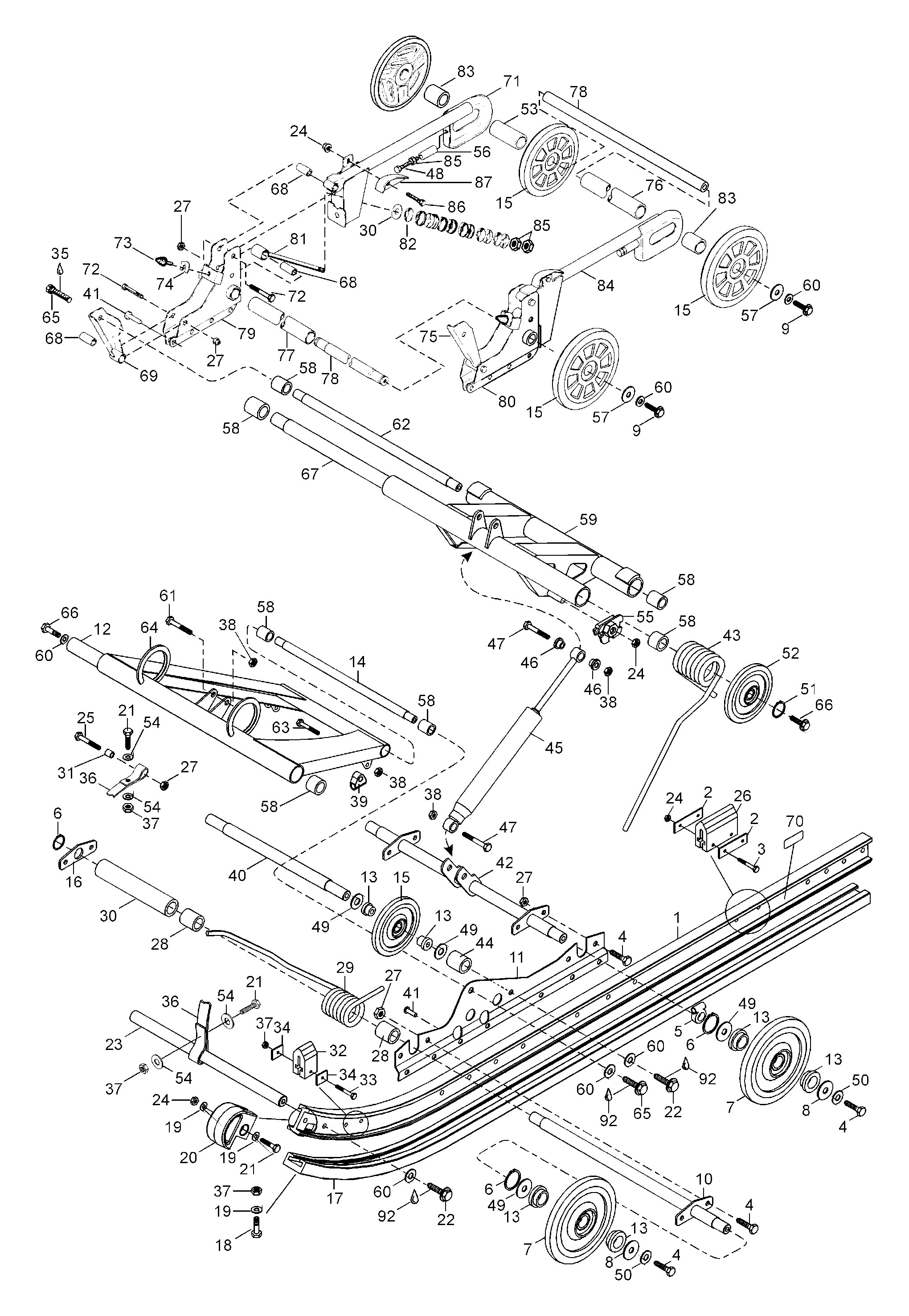 Схема узла: Rear Suspension