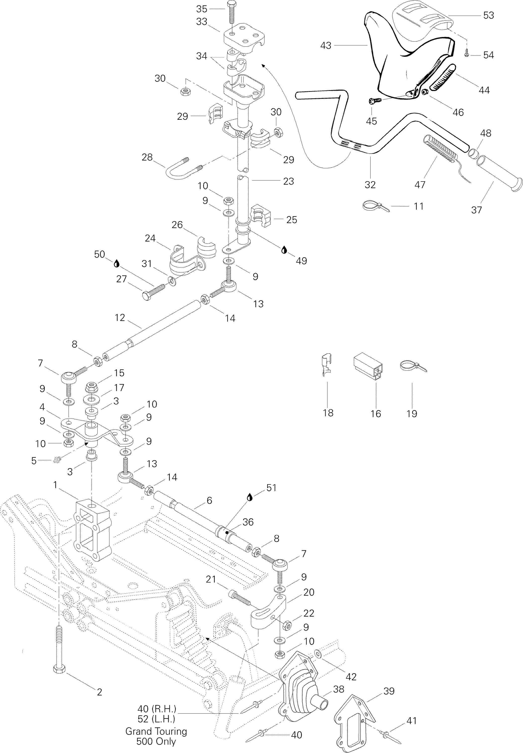 Схема узла: Steering System 580, 670SE