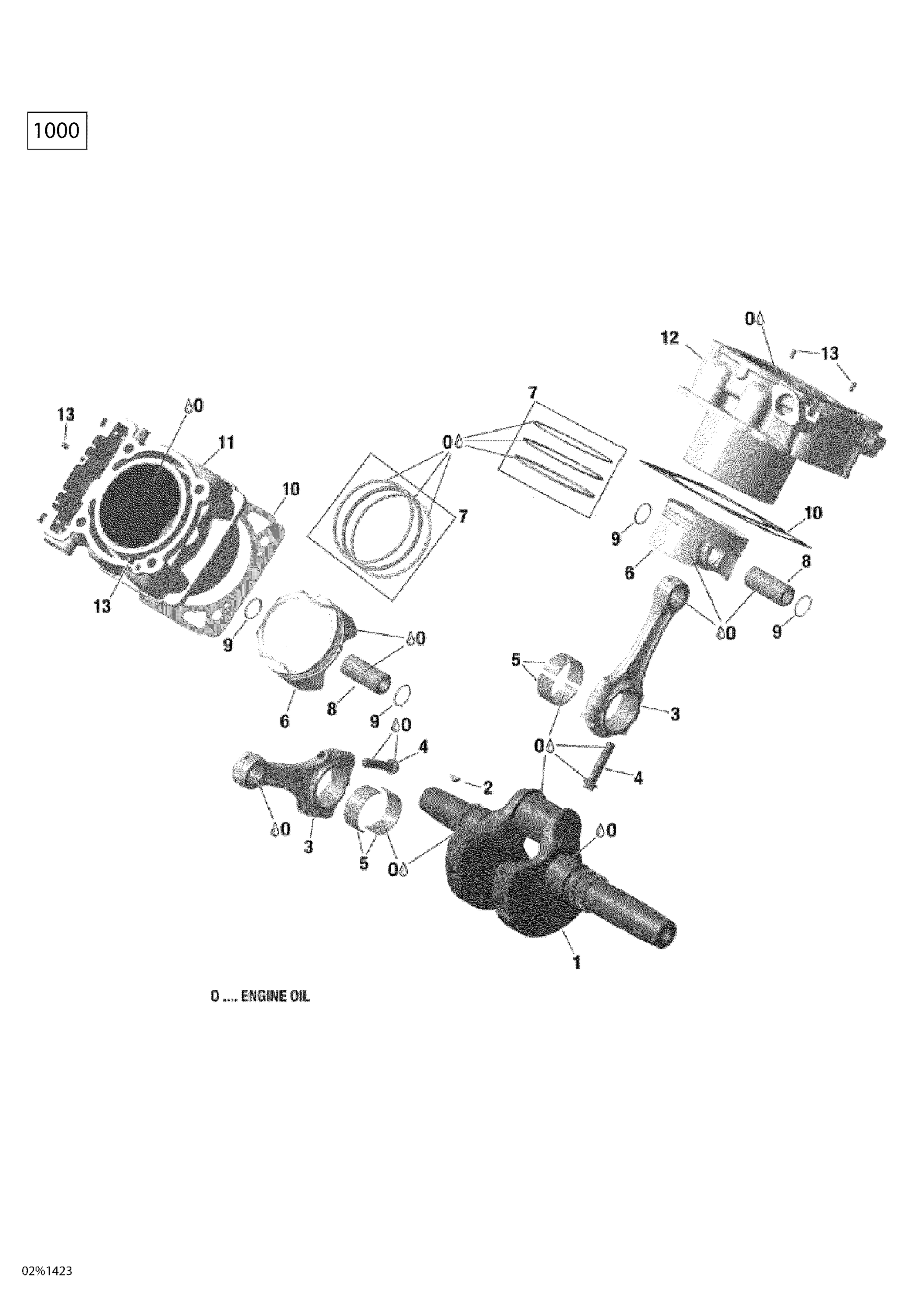 Crankshaft, Piston And Cylinder  _02R1423