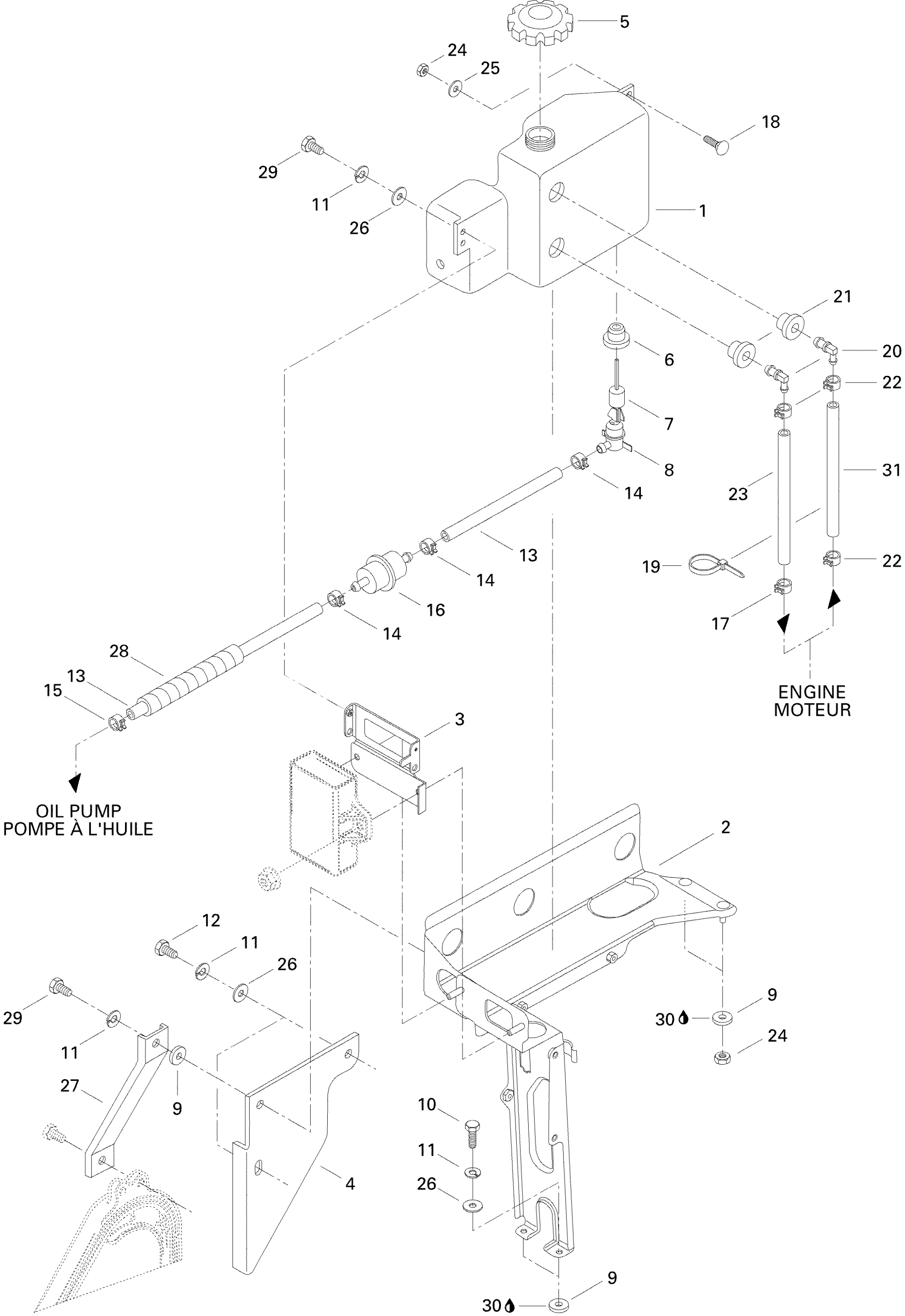 Oil Tank And Support