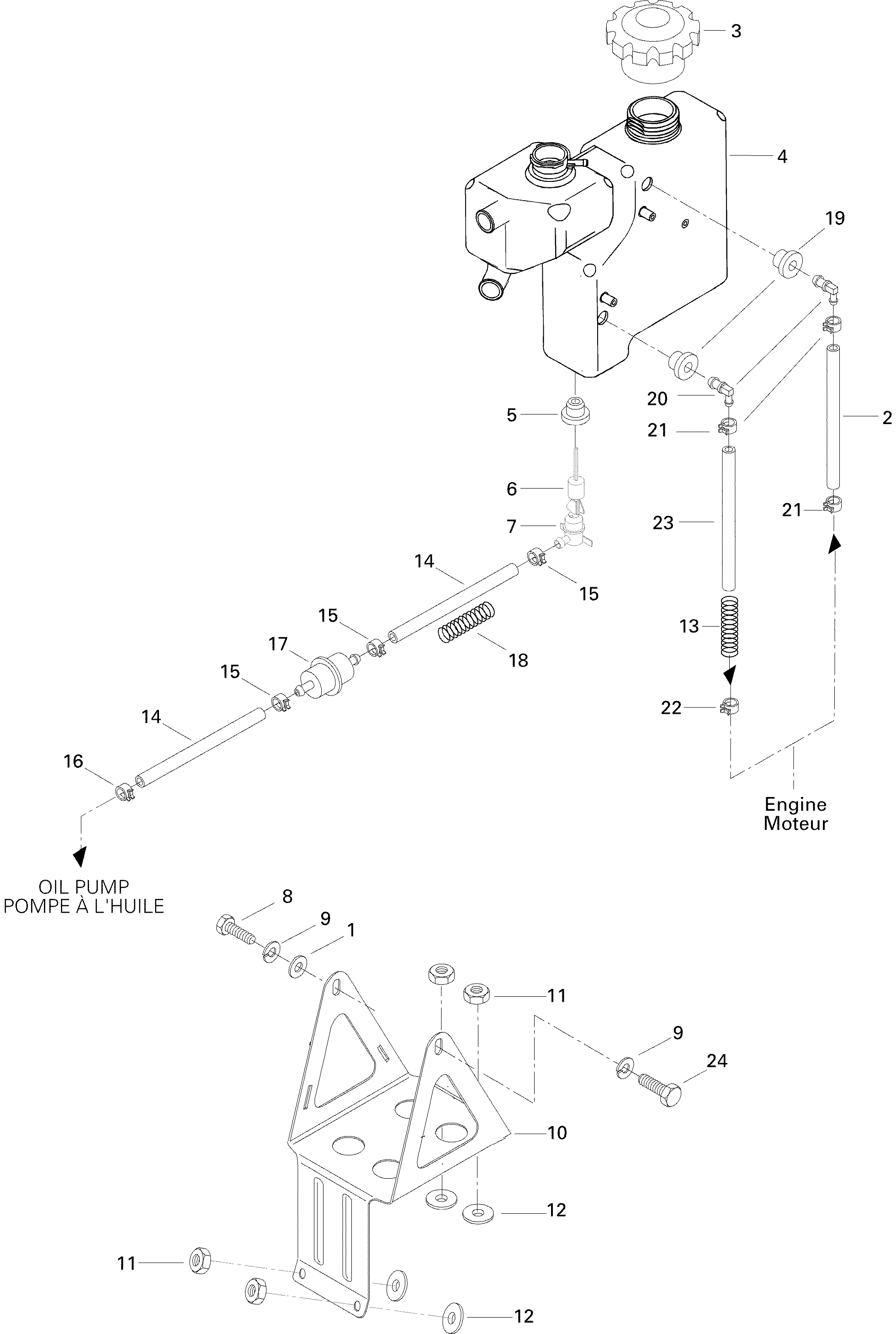 Схема узла: Oil Tank And Support